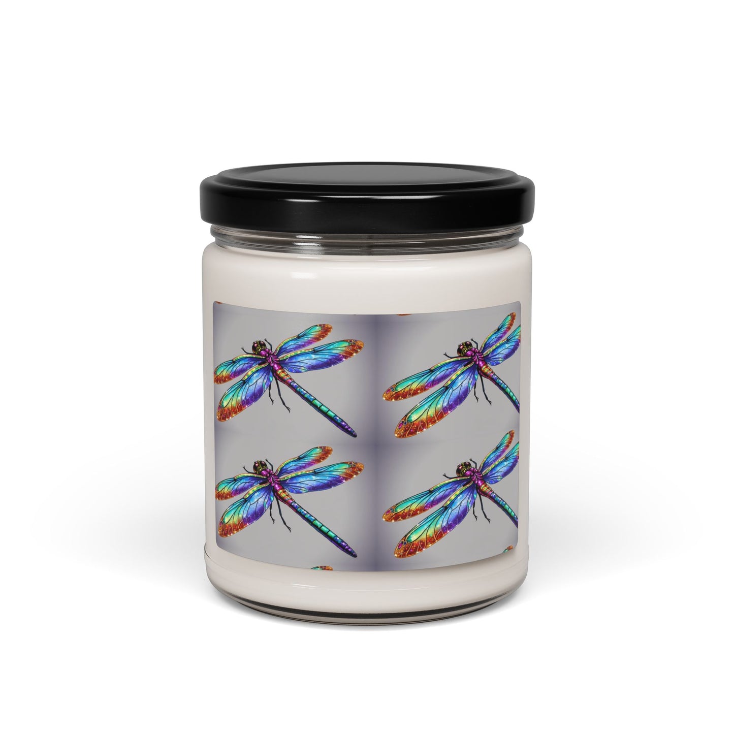 Glittery Psychedelic Dragonfly- Scented Soy Candle, 9oz