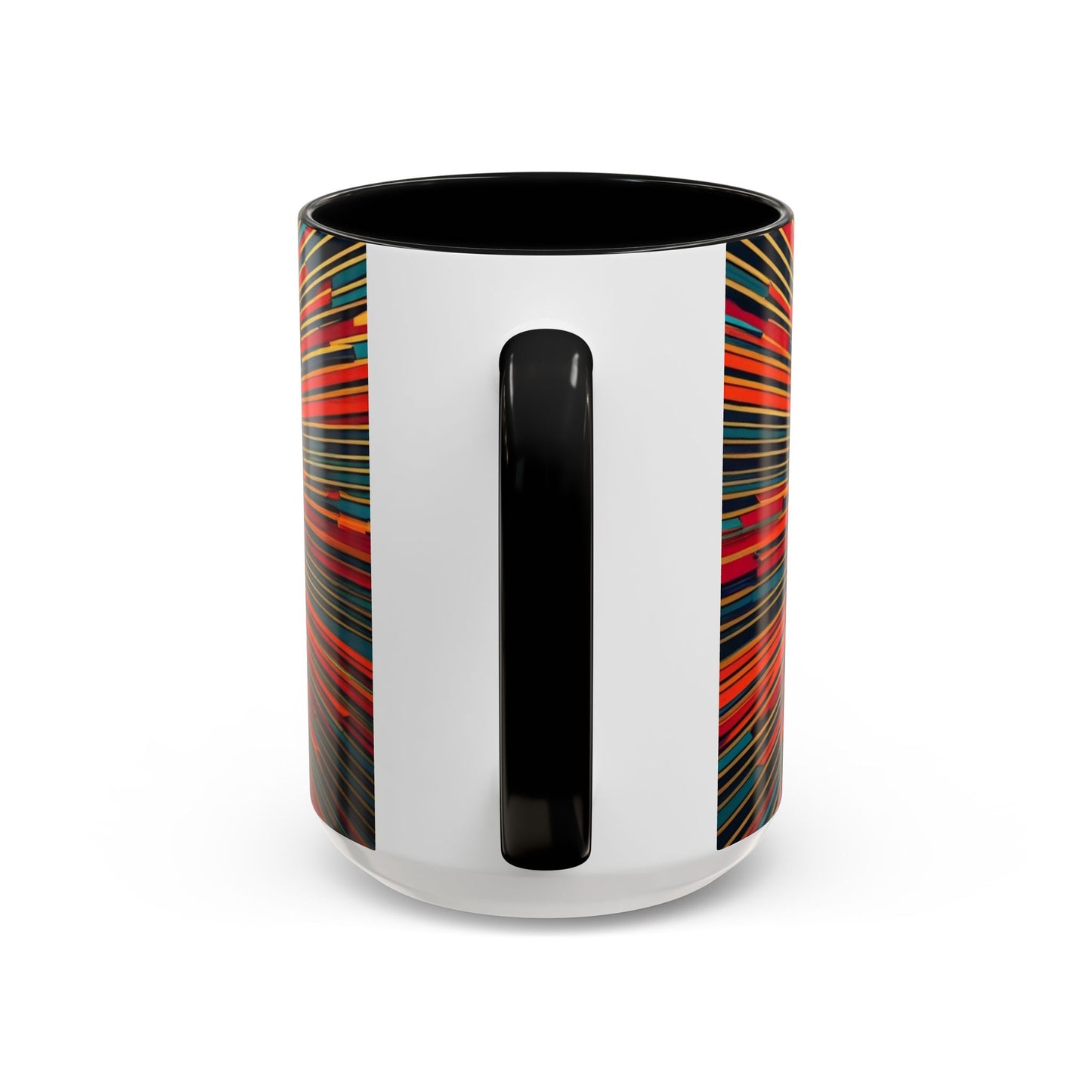 Optical Illusion Accent Mug – Ceramic Coffee Cup