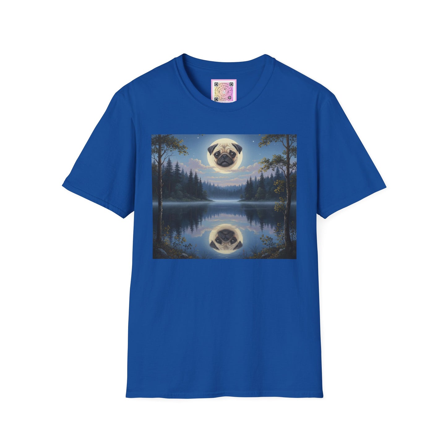 Canine Canvas Collection: Pug Moon Tee Shirt