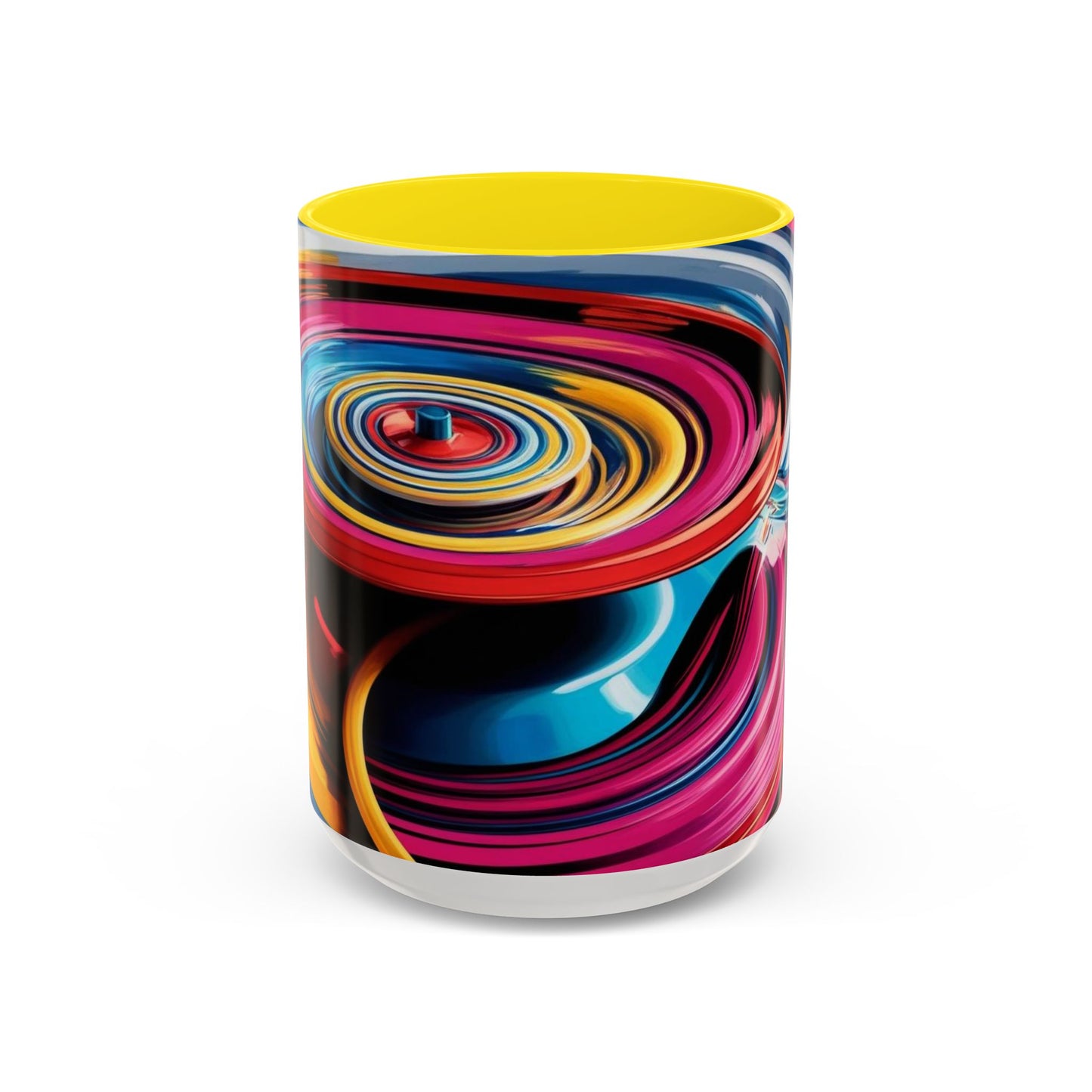 Optical Illusion Accent Mug – Ceramic Coffee Cup