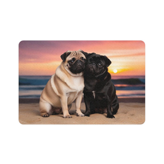 Pet Food Mat (12x18) - Pug Love