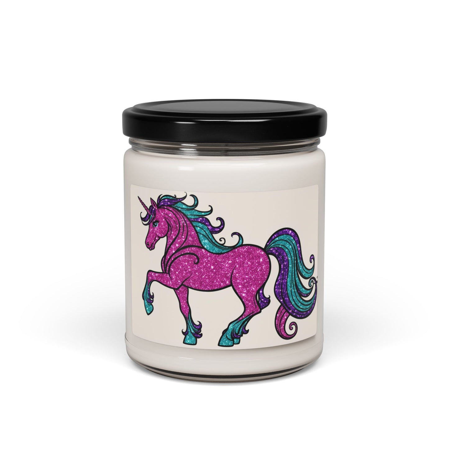 Glittery Psychedelic Unicorn- Scented Soy Candle, 9oz