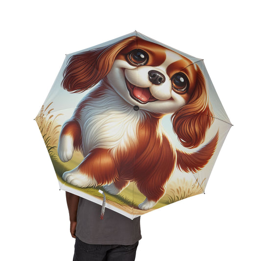English Toy Spaniel Semi-Automatic Foldable Umbrella