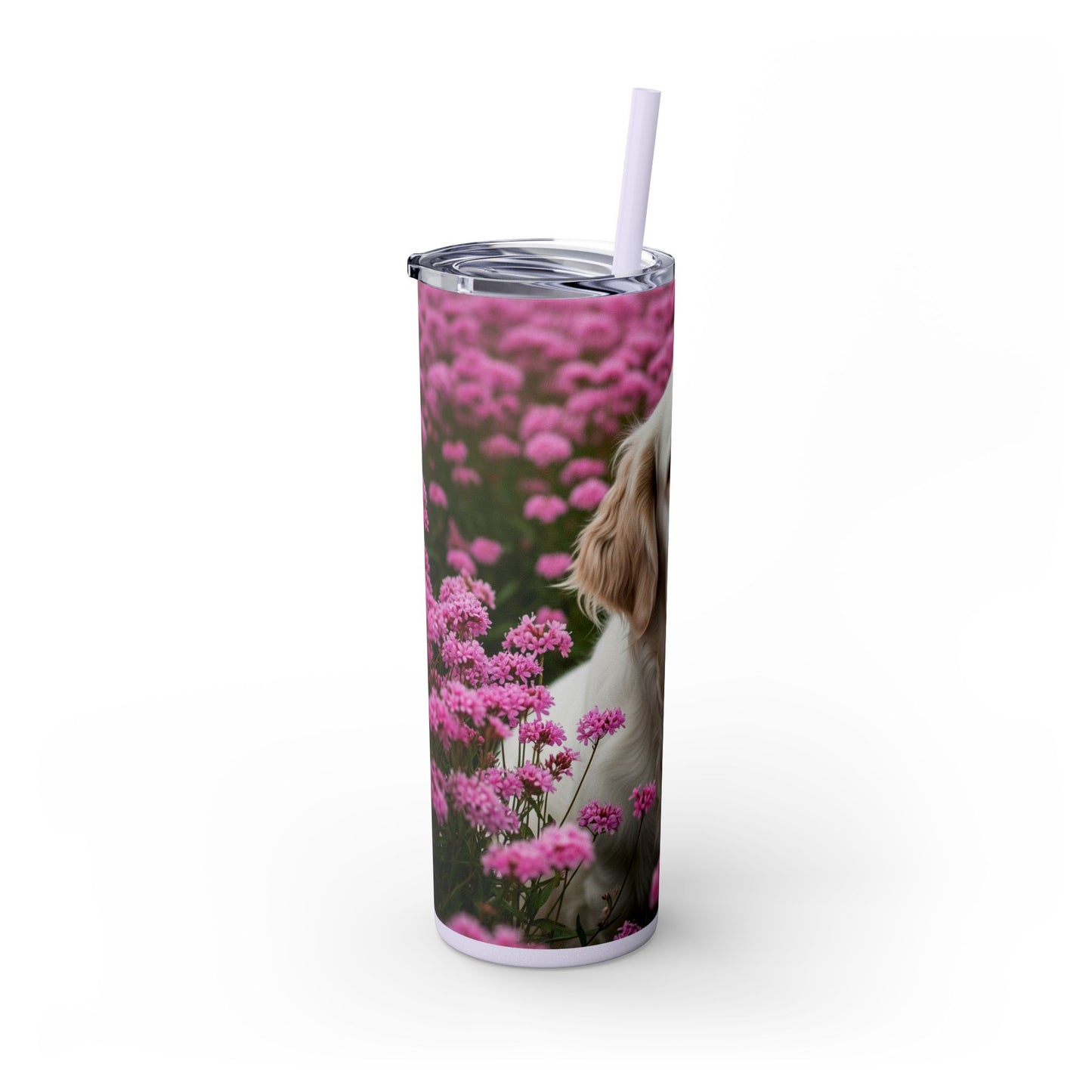 Gobelet isotherme Clumber Spaniel avec paille, 590 ml