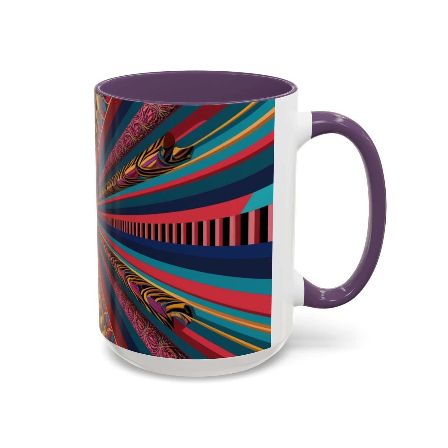Optical Illusion Accent Mug – Ceramic Coffee Cup