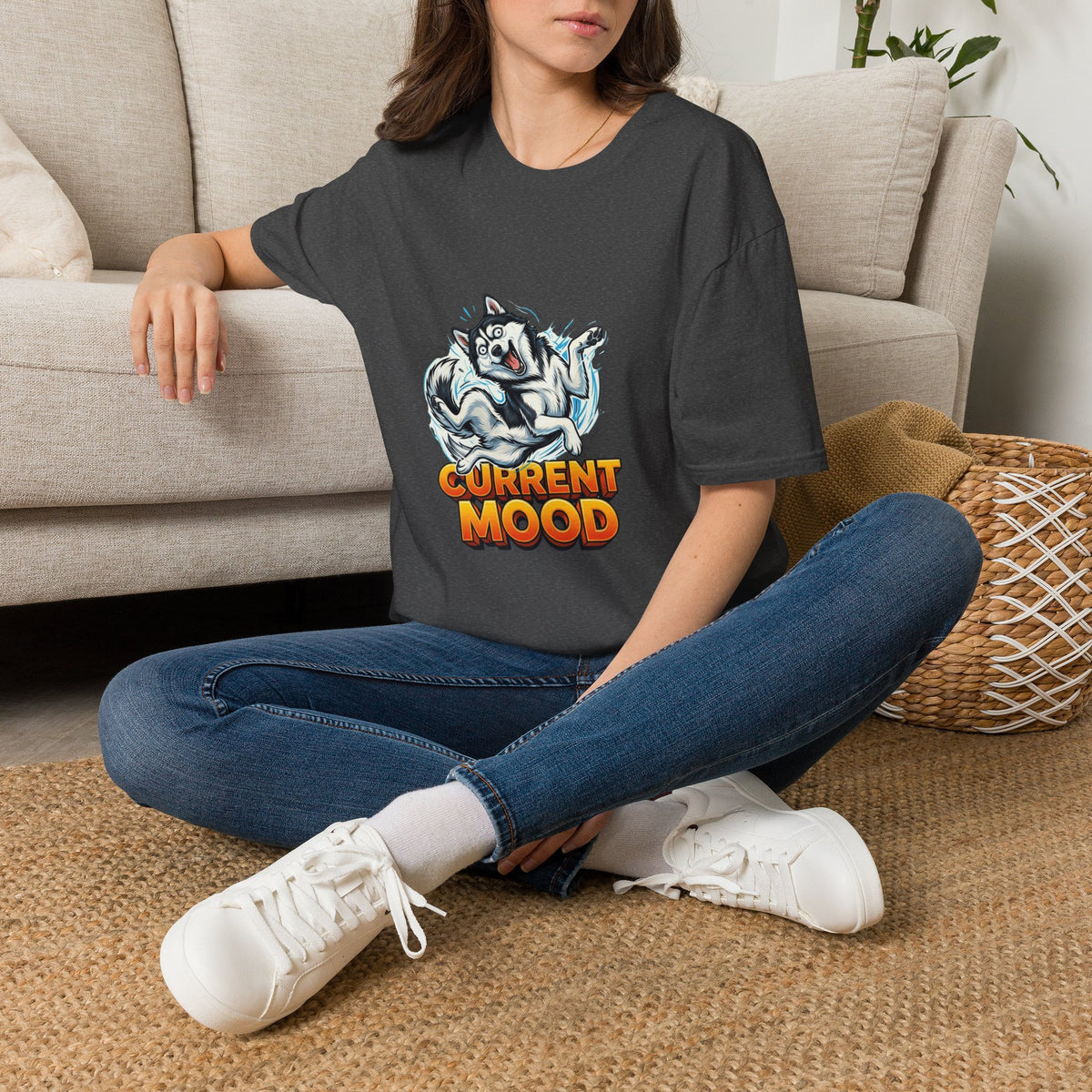 Siberian Husky Current Mood Tee Shirt