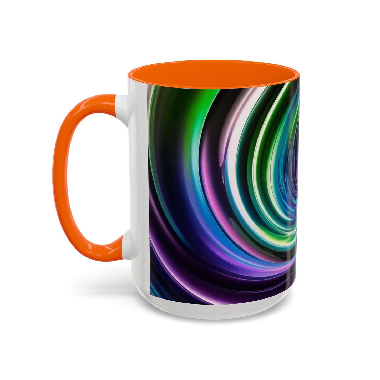Optical Illusion Accent Mug – Ceramic Coffee Cup