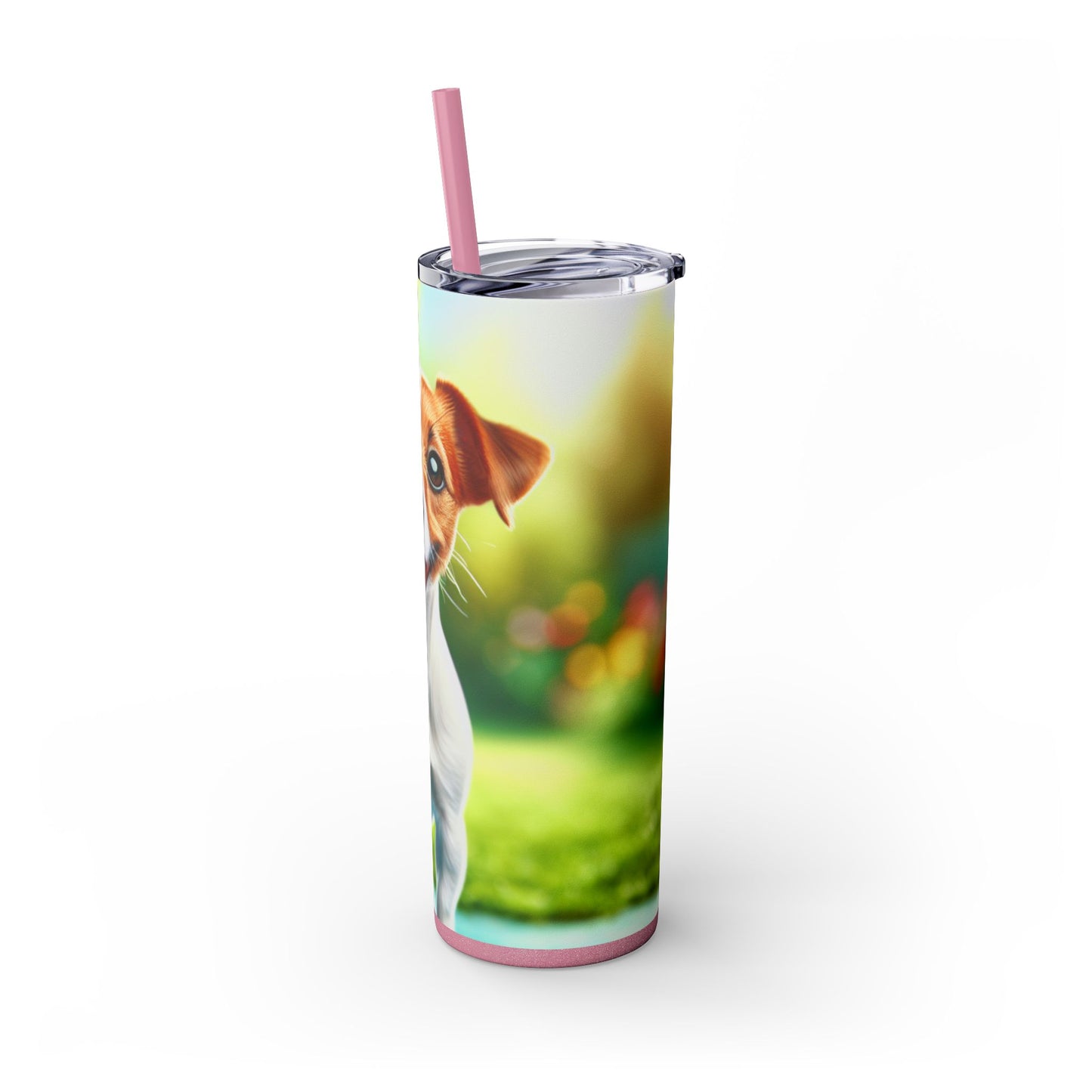Jack Russell Terrier Tumbler with Straw, 20oz