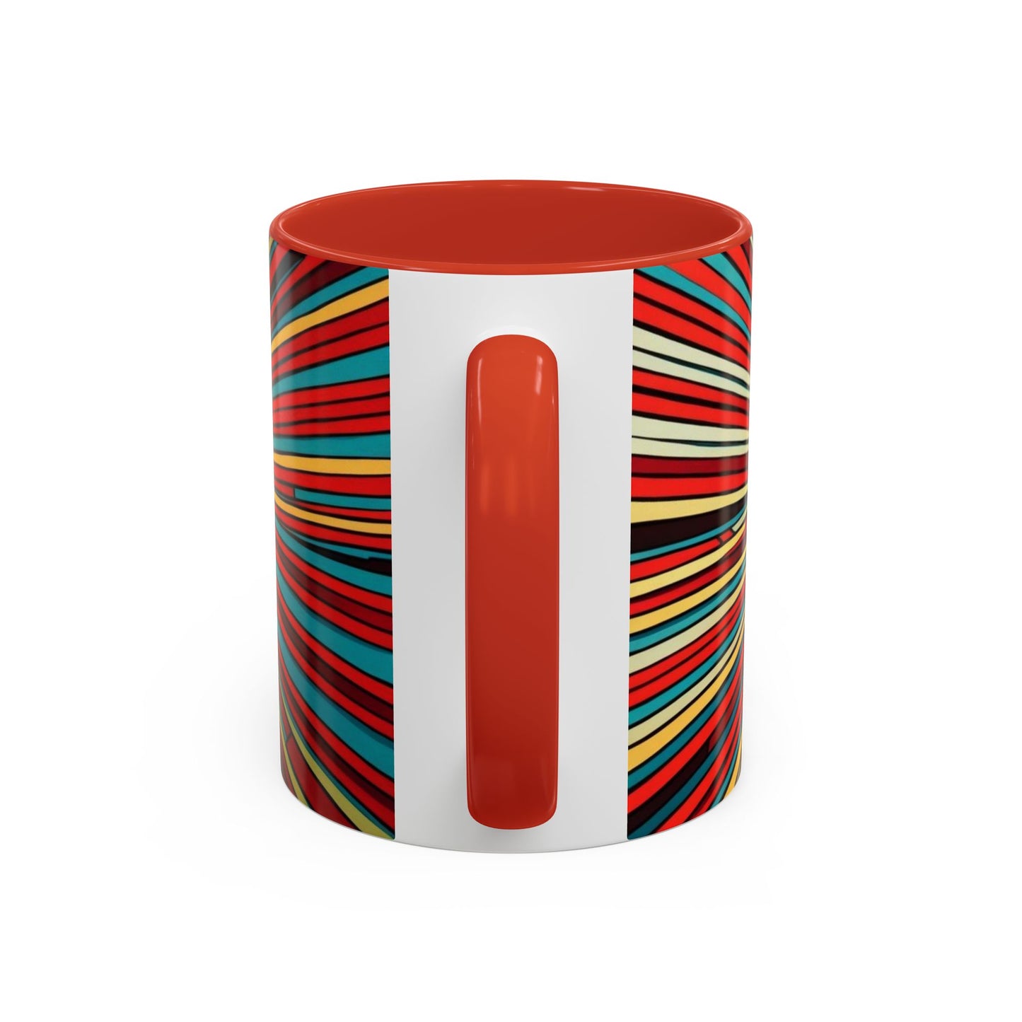 Optical Illusion Accent Mug – Ceramic Coffee Cup
