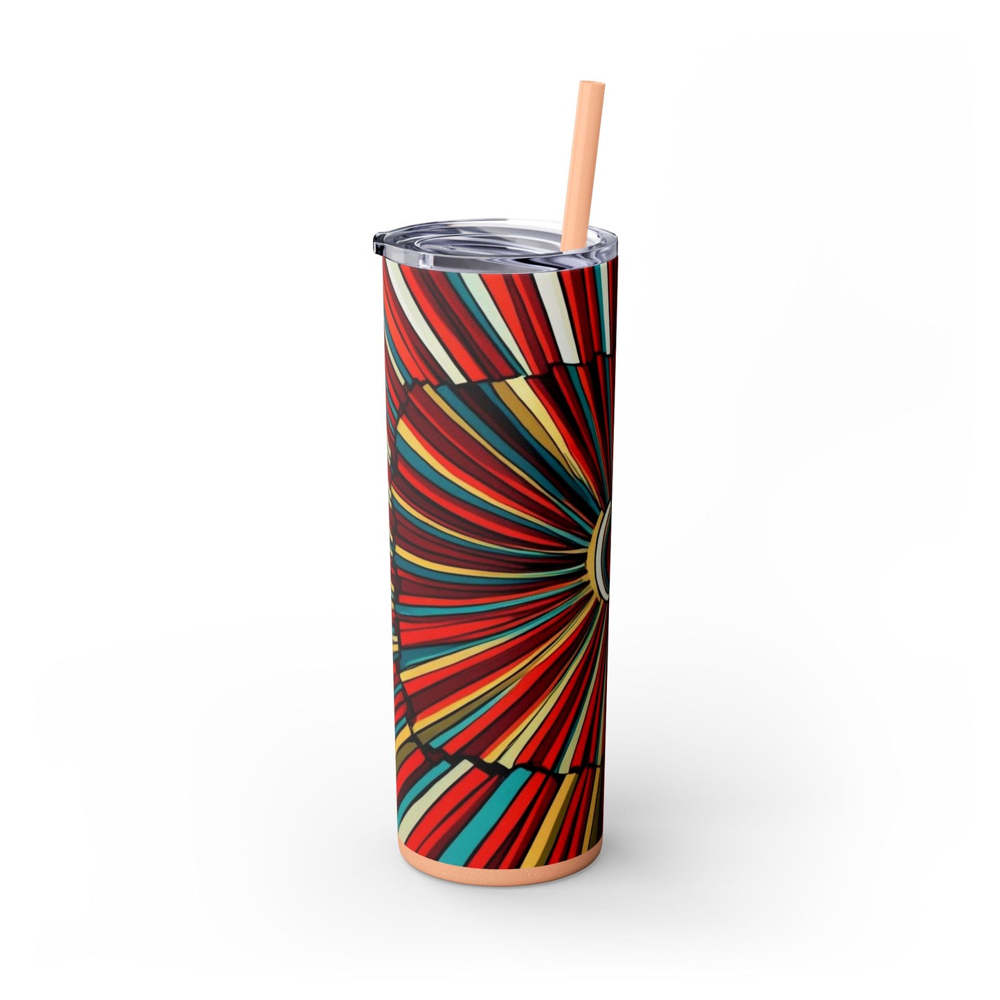 Optical Illusion Skinny Tumbler with Straw, 20oz