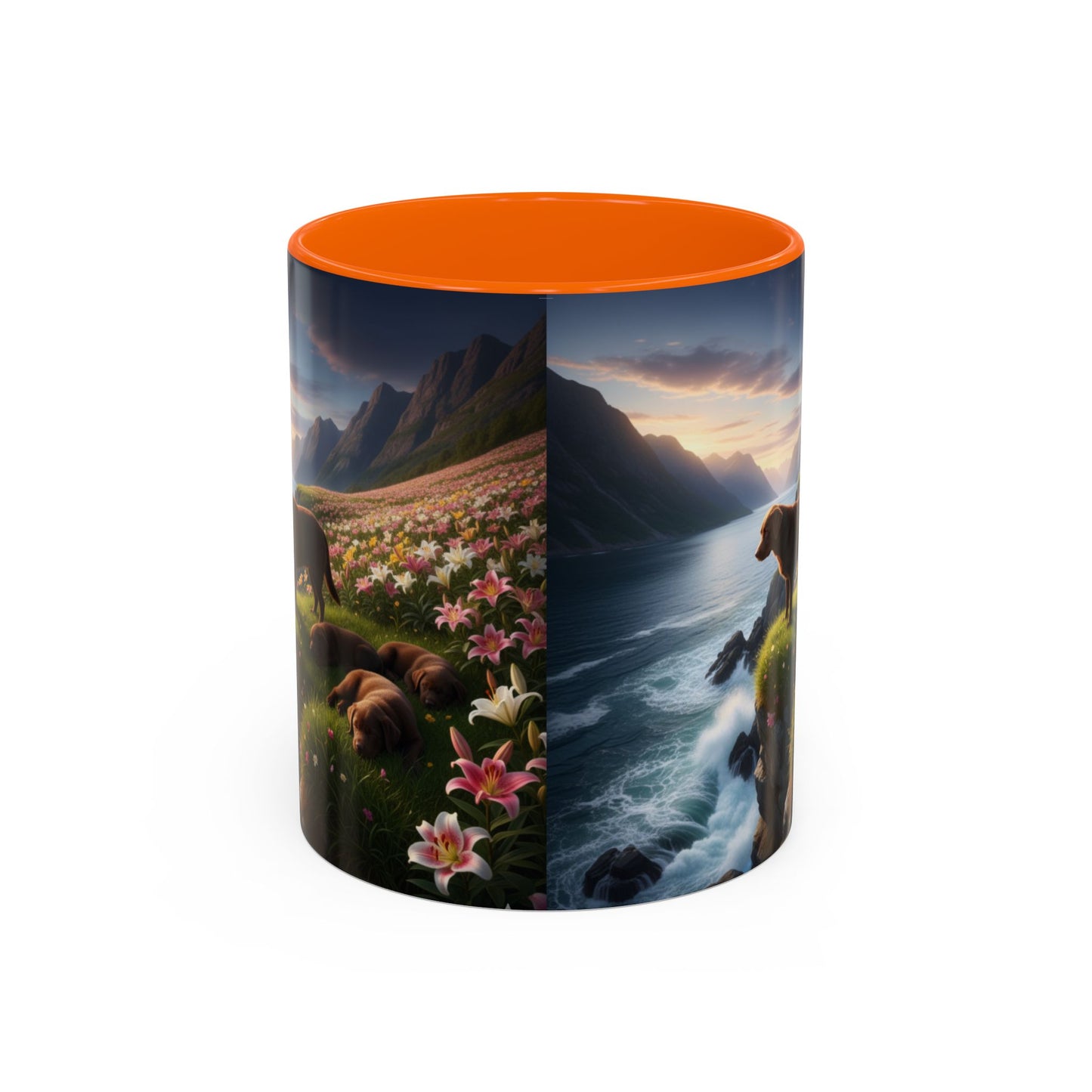 Chocolate Labrador Retriever Accent Mug – Ceramic Coffee Cup