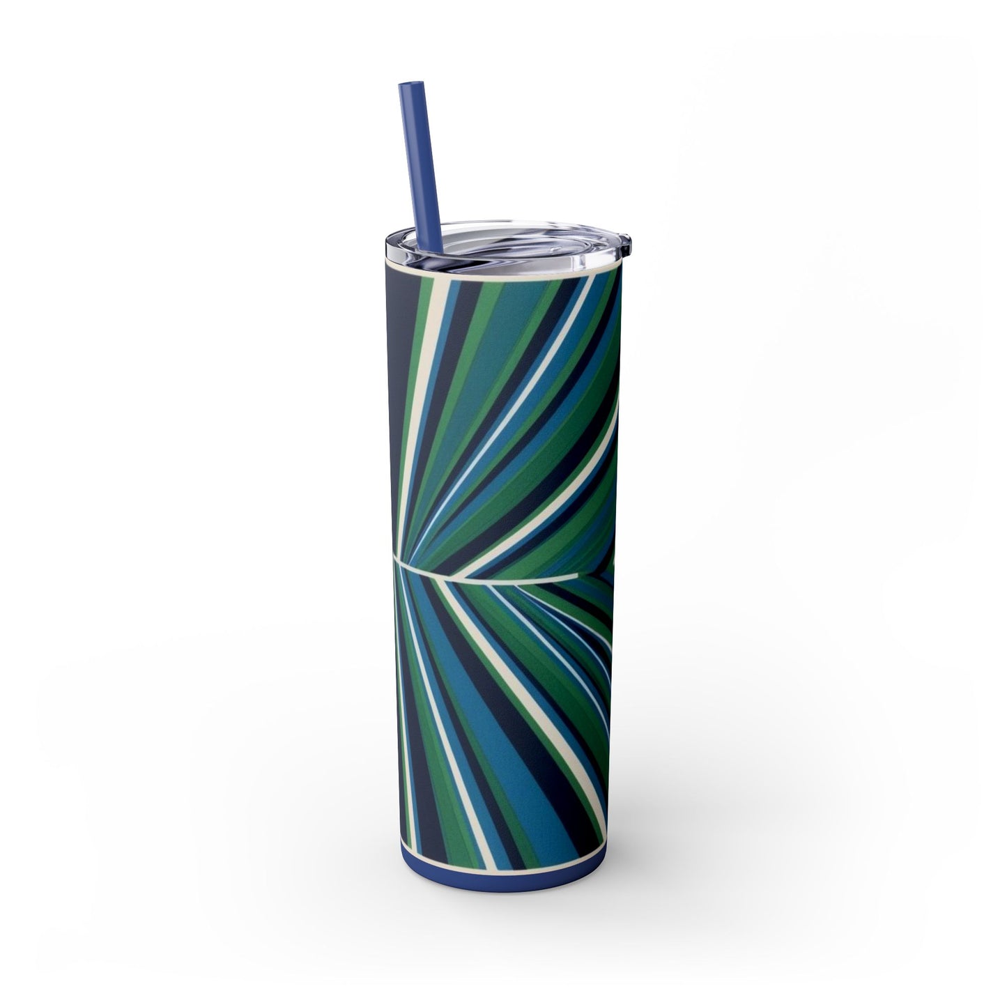 Optical Illusion Skinny Tumbler with Straw, 20oz