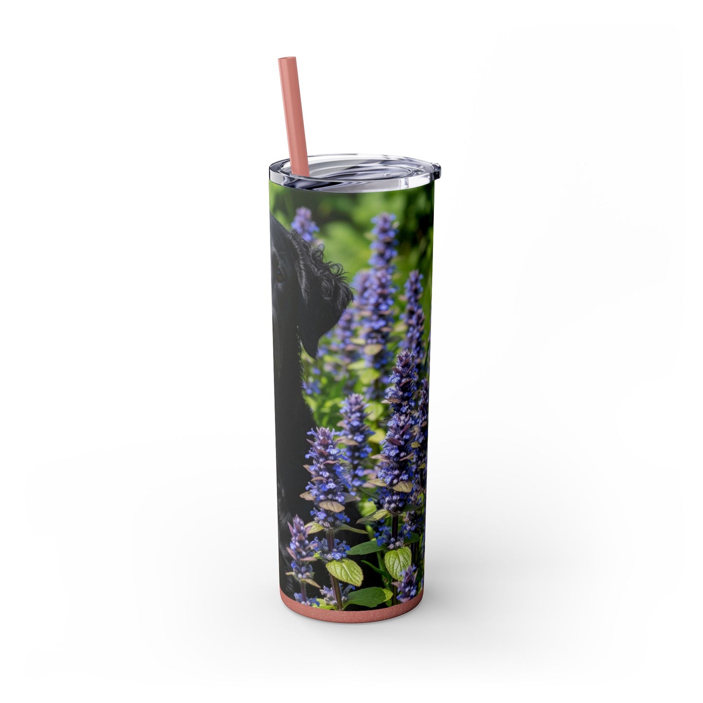 Gobelet isotherme à paille en forme de retriever à poil frisé, 590 ml