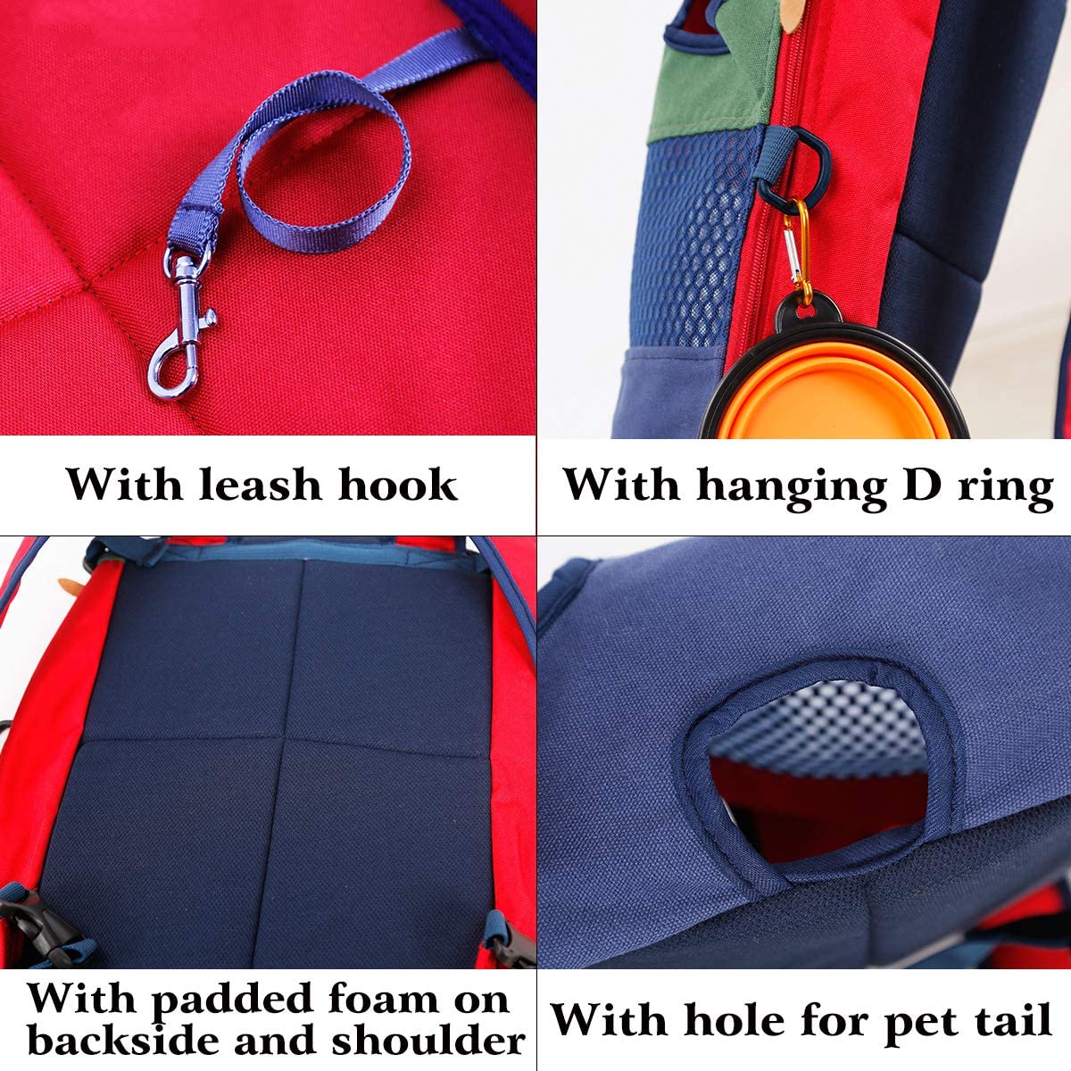 Mochila frontal para transportar perros y gatos