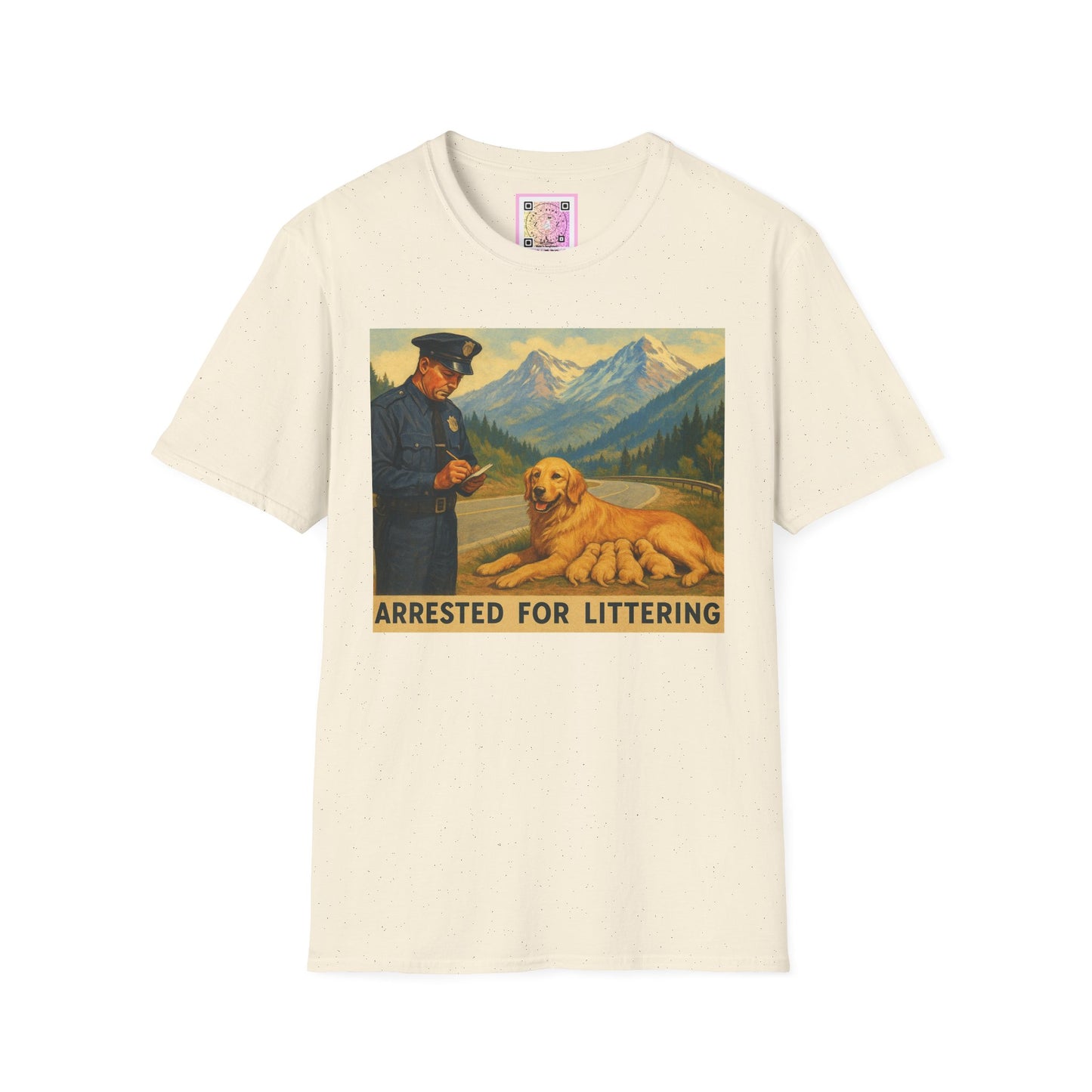 "Arrested for Littering" Retro Tee Shirt