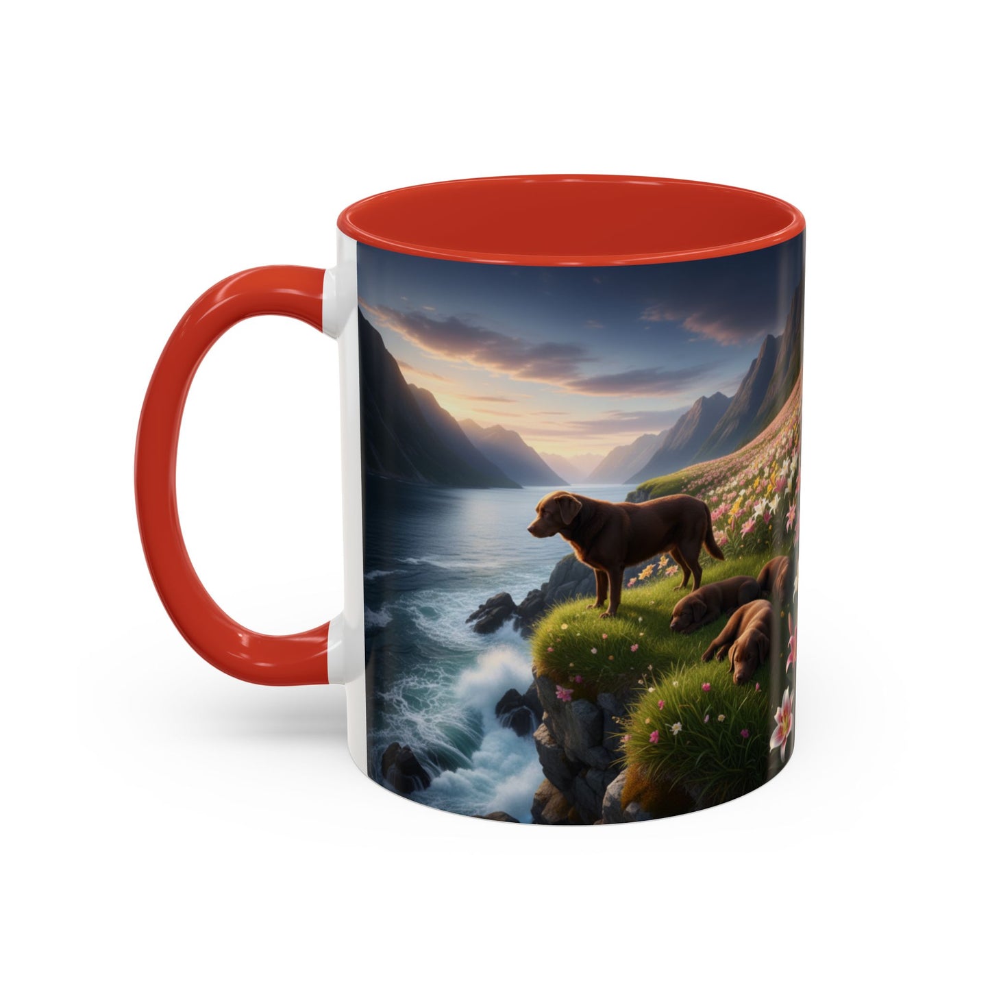 Chocolate Labrador Retriever Accent Mug – Ceramic Coffee Cup