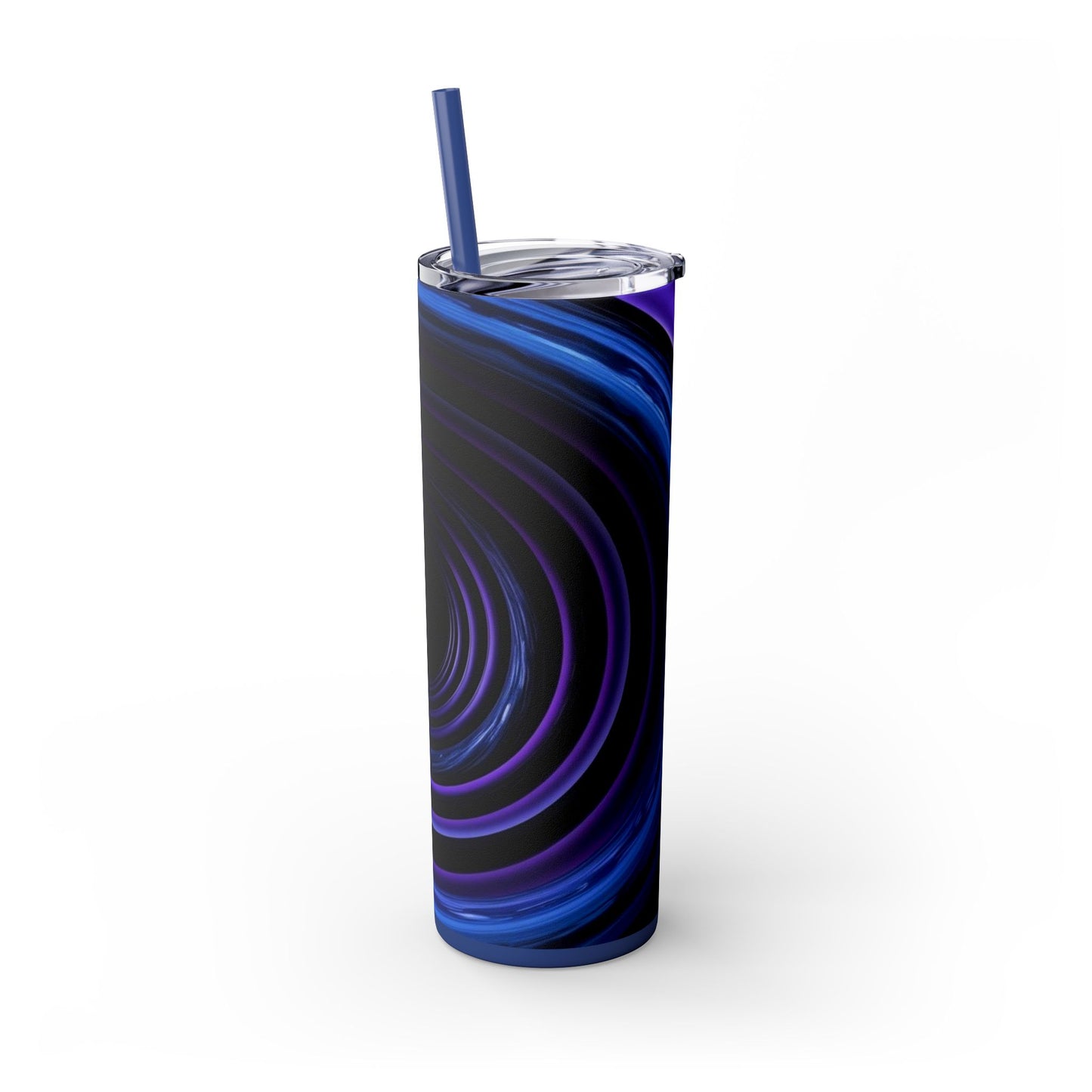 Optical Illusion Skinny Tumbler with Straw, 20oz