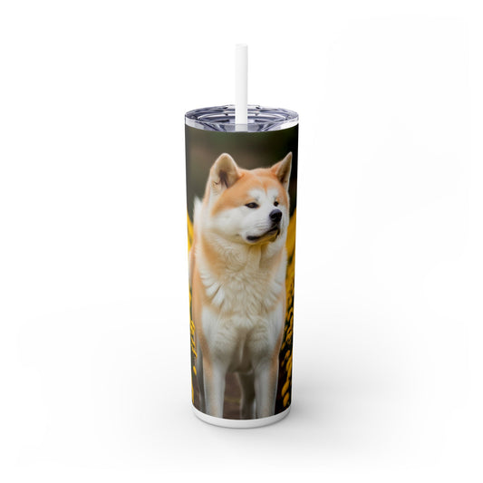 Japanese Akitainu Tumbler with Straw, 20oz