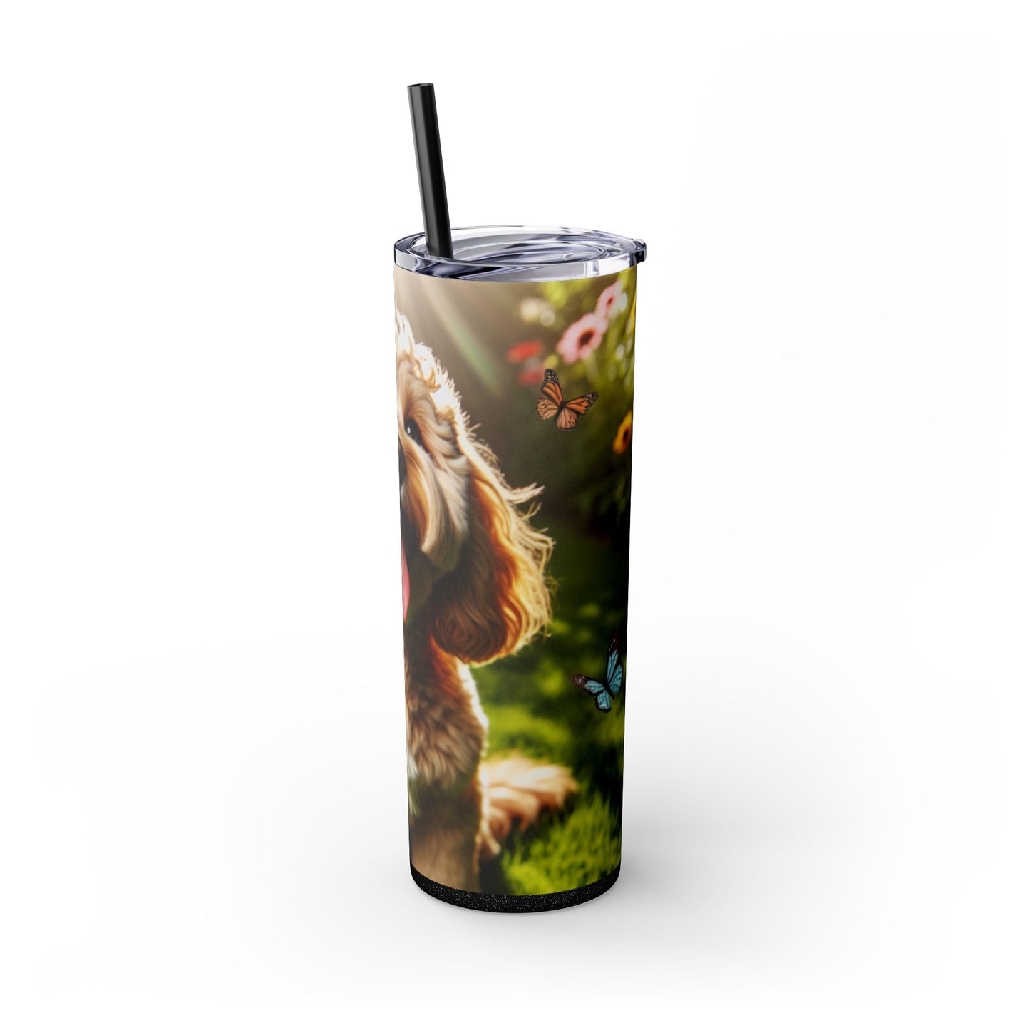 Skinny Tumbler with Straw – 20 oz Stainless Steel Cup