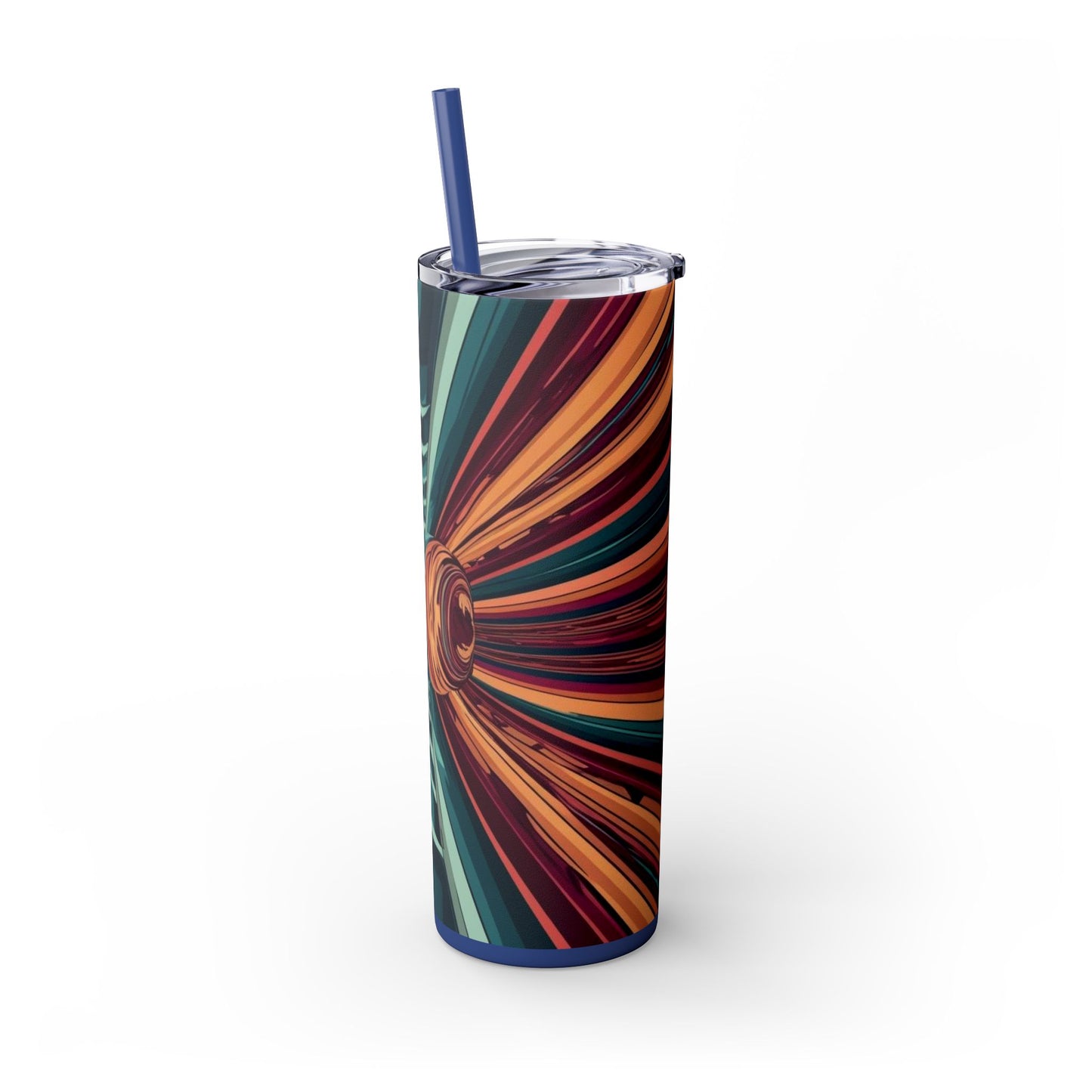 Optical Illusion Skinny Tumbler with Straw, 20oz