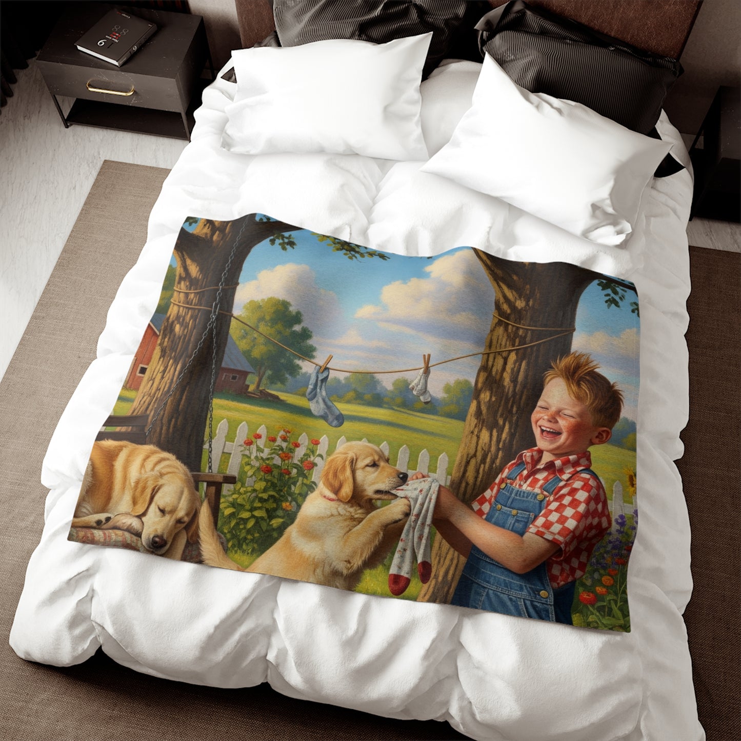 Golden Retriever Sweatshirt Blanket