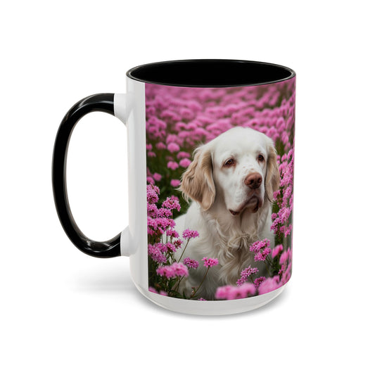 Clumber Spaniel Accent Coffee Mug - Perfect Gift for Dog Lovers