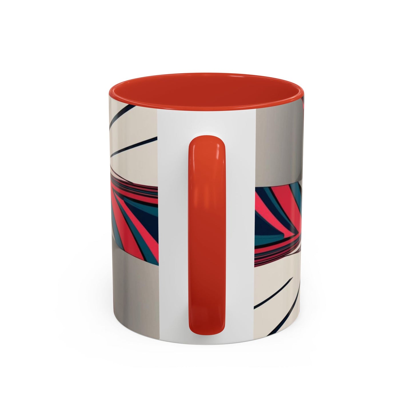 Optical Illusion Accent Mug – Ceramic Coffee Cup