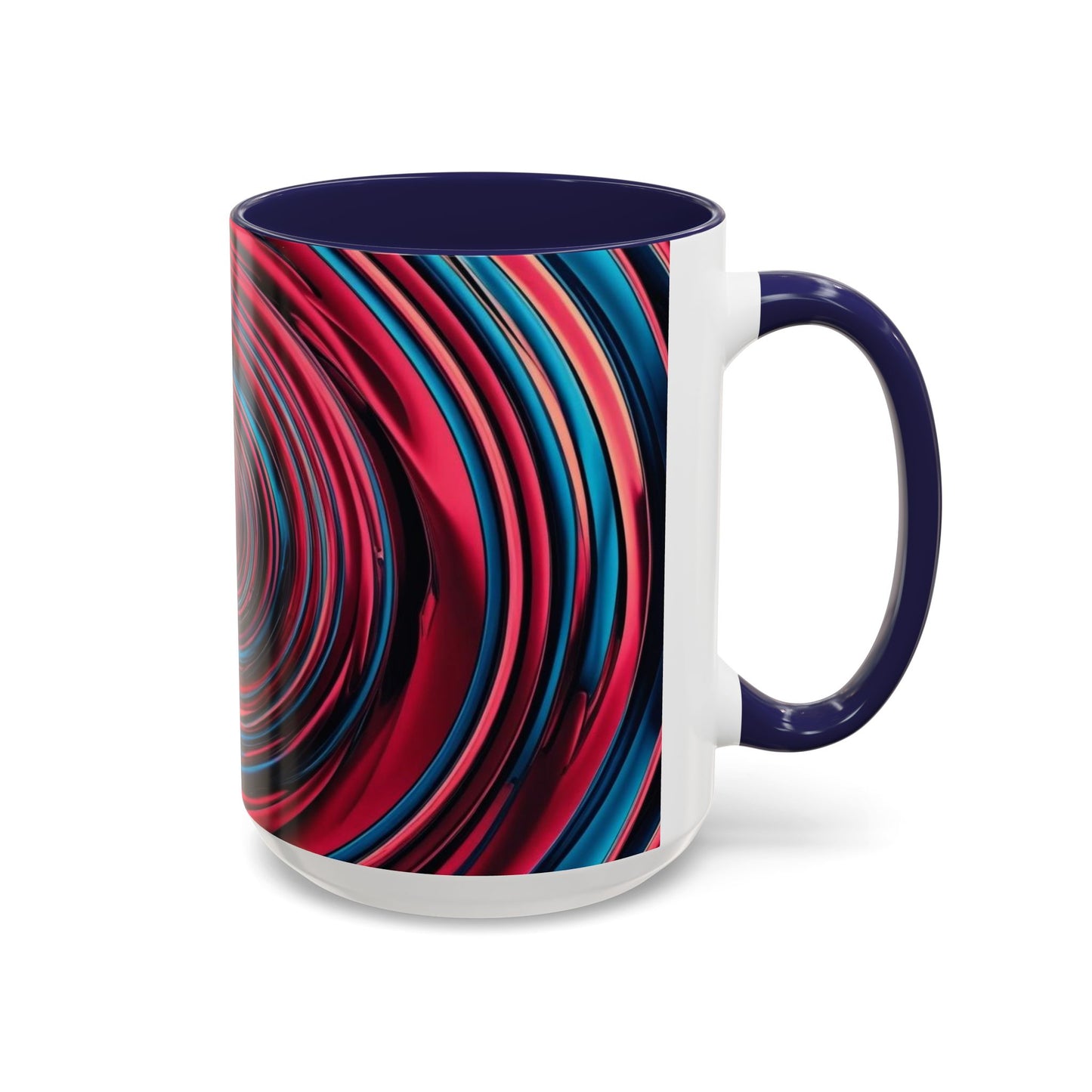 Optical Illusion Accent Mug – Ceramic Coffee Cup