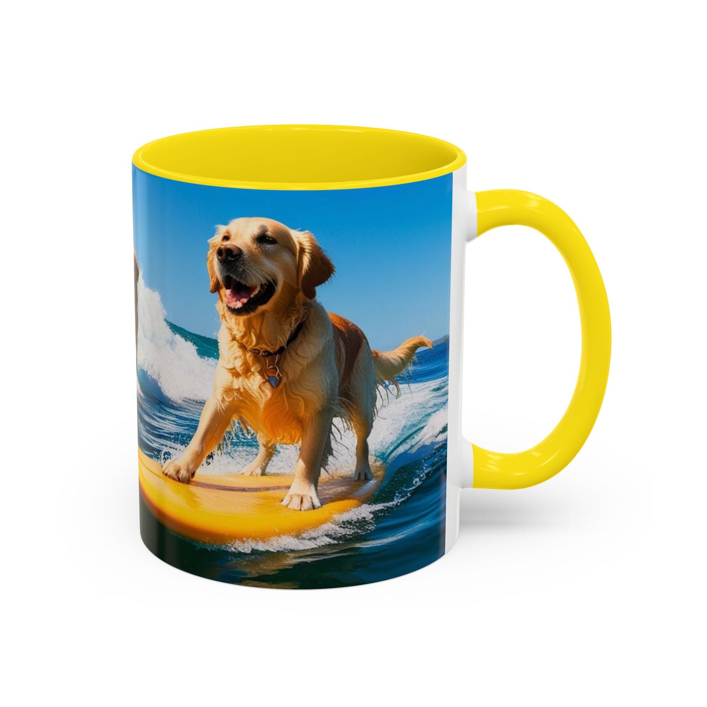 Mug à café Surf Dogs Accent - Cadeau idéal pour les amoureux des chiens