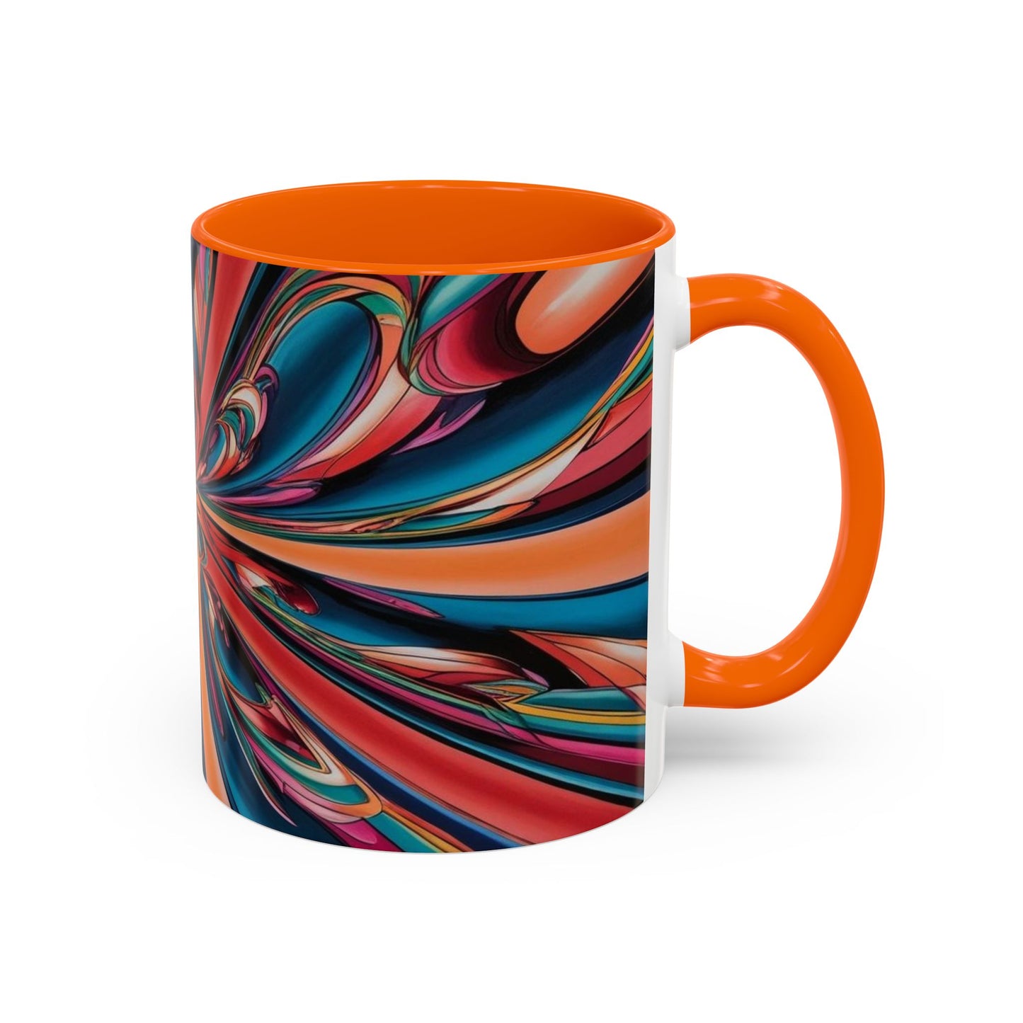 Optical Illusion Accent Mug – Ceramic Coffee Cup