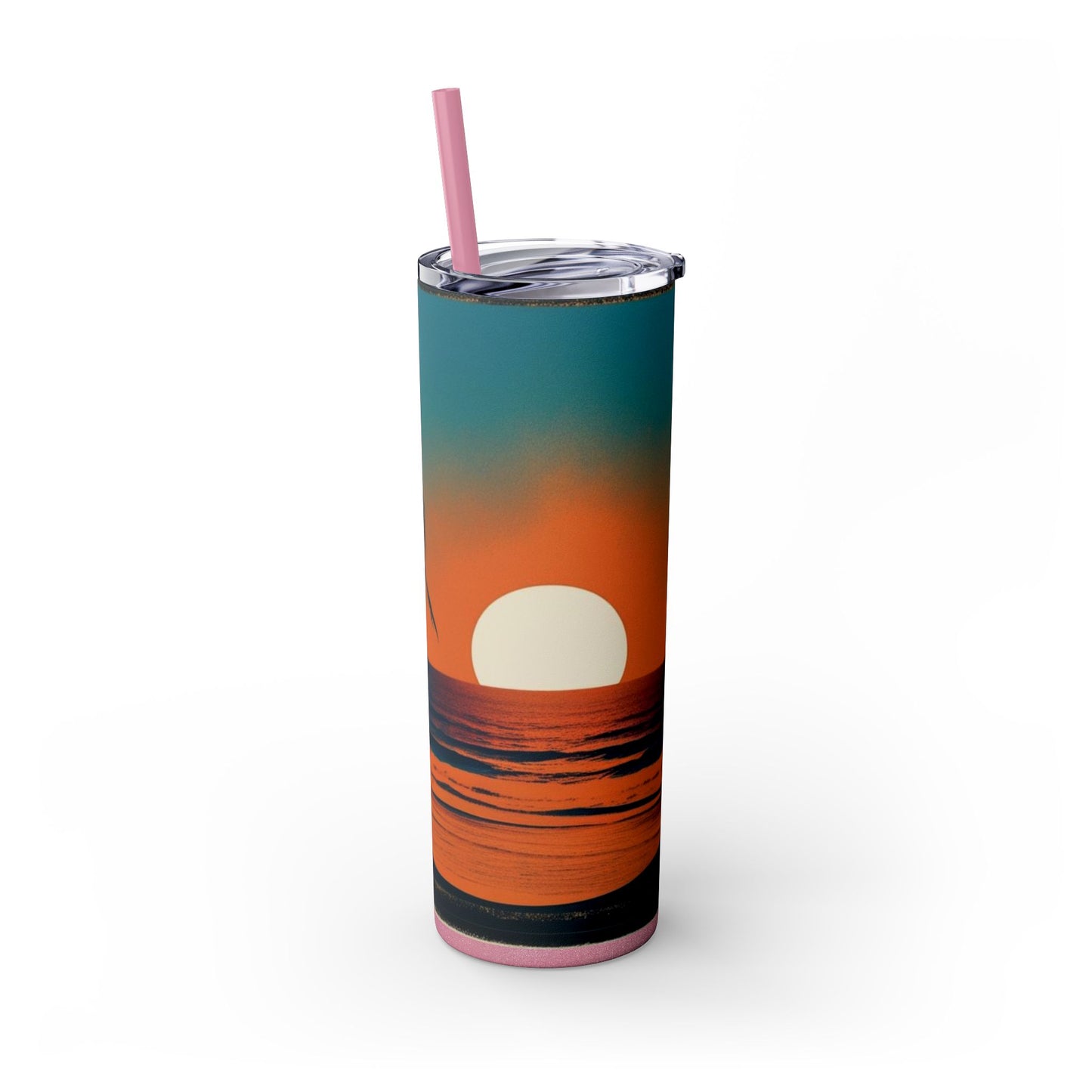 Brilliant Sunrise Skinny Tumbler with Straw, 20oz