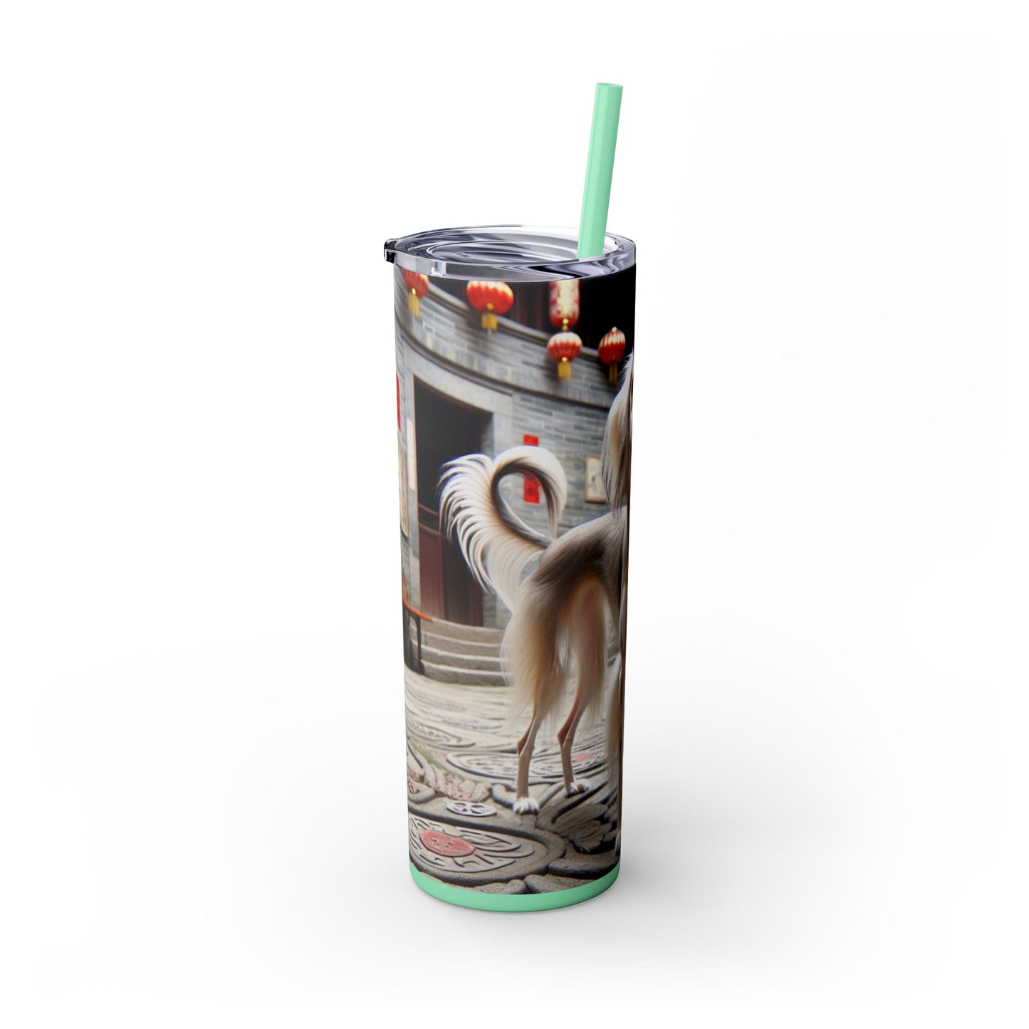 Gobelet Saluki chinois avec paille, 590 ml