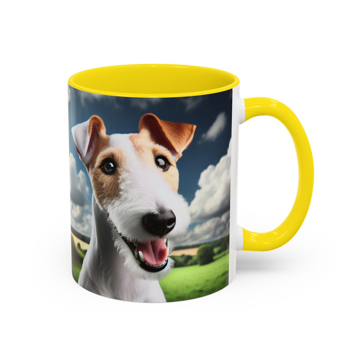 Taza de café con diseño de Fox Terrier de pelo liso: el regalo perfecto para los amantes de los perros.