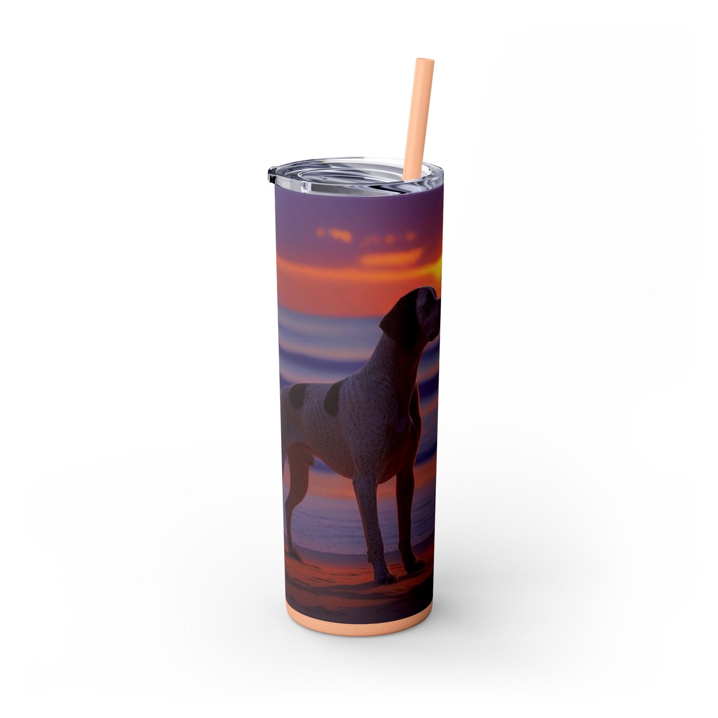 German Shorthaired Pointer Love Skinny Tumbler with Straw, 20oz