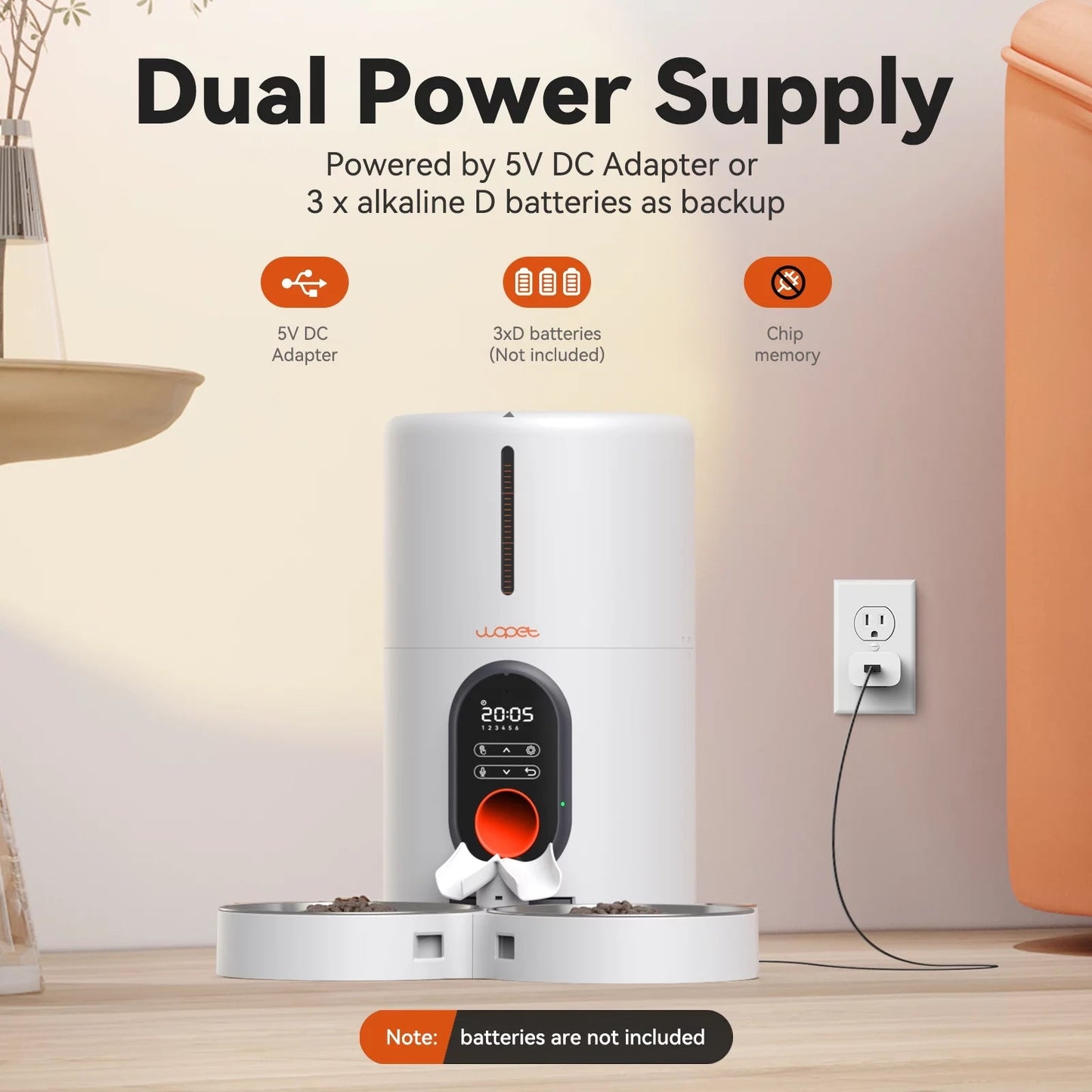 Distributeurs automatiques de nourriture pour 2 chats et chiens