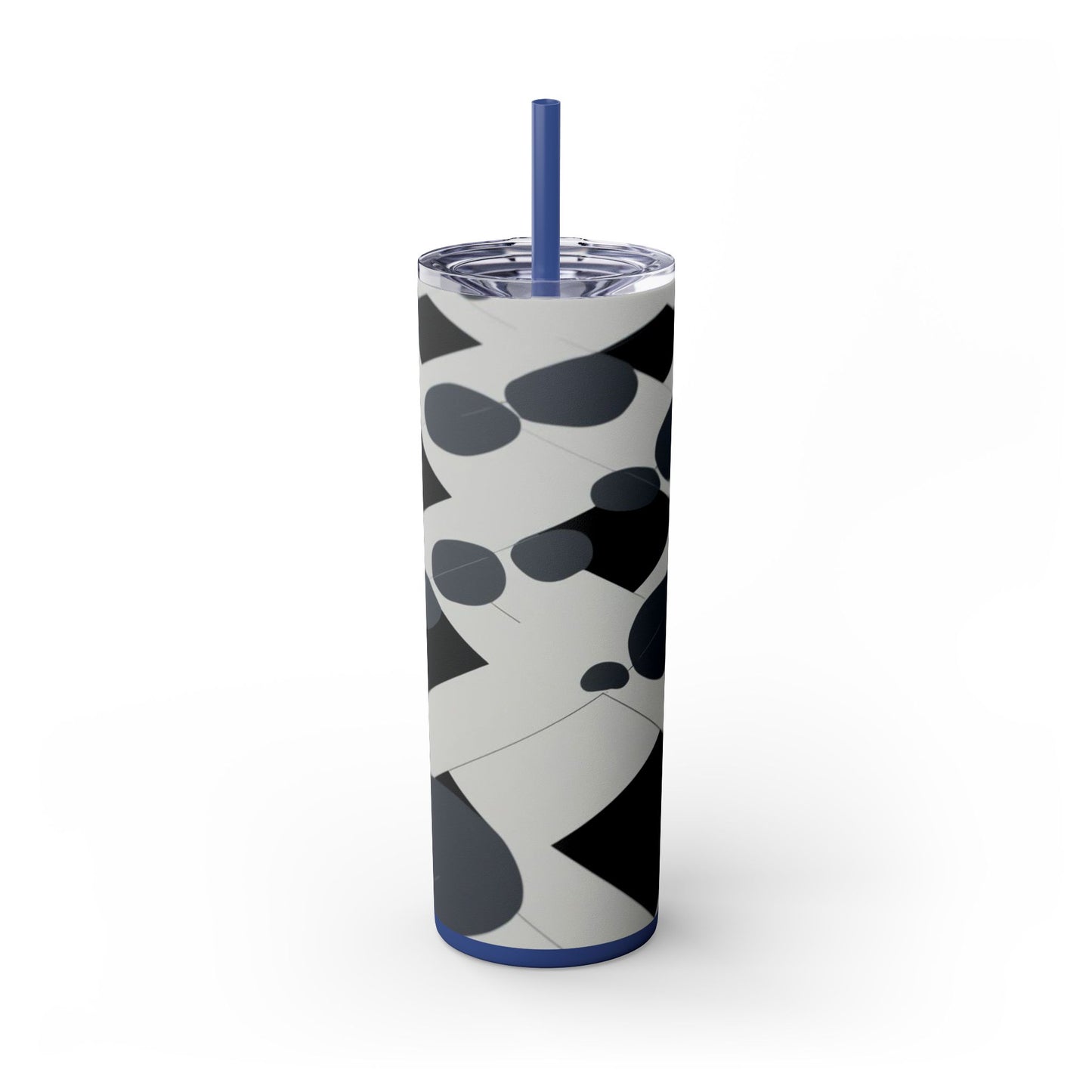 Optical Illusion Skinny Tumbler with Straw, 20oz
