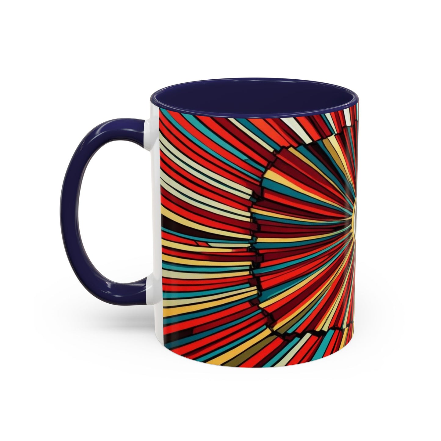 Optical Illusion Accent Mug – Ceramic Coffee Cup