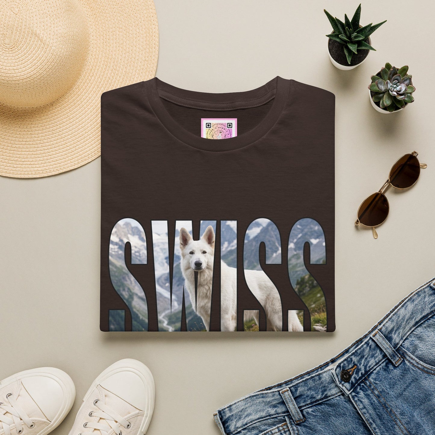 White Swiss Mountain Dog Tee Shirt
