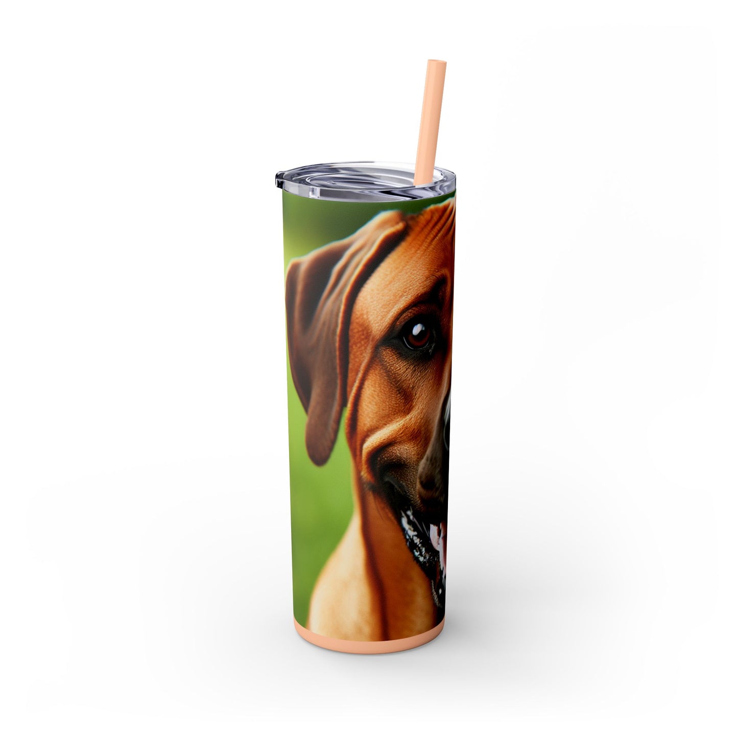 Rhodesian Ridgeback Skinny Tumbler with Straw, 20oz