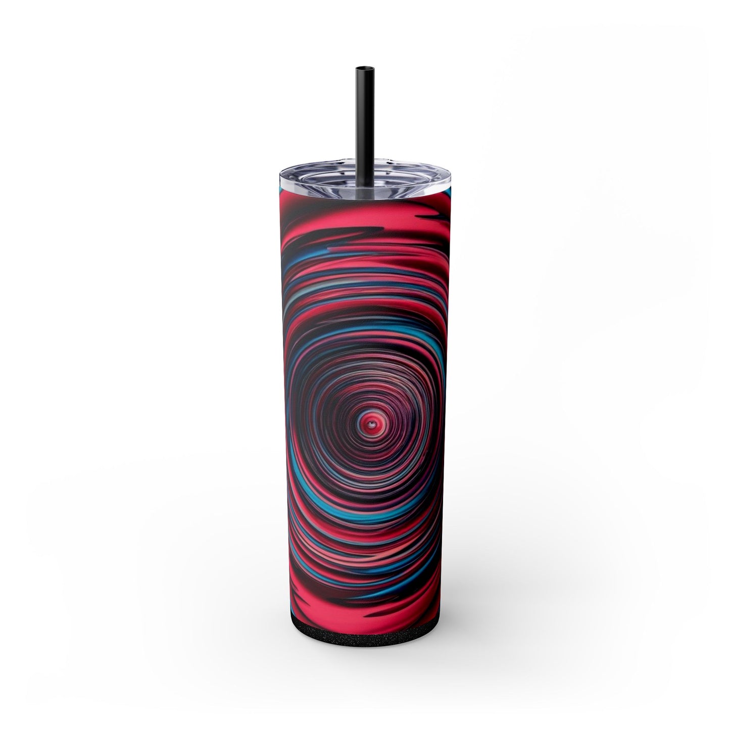 Optical Illusion Skinny Tumbler with Straw, 20oz