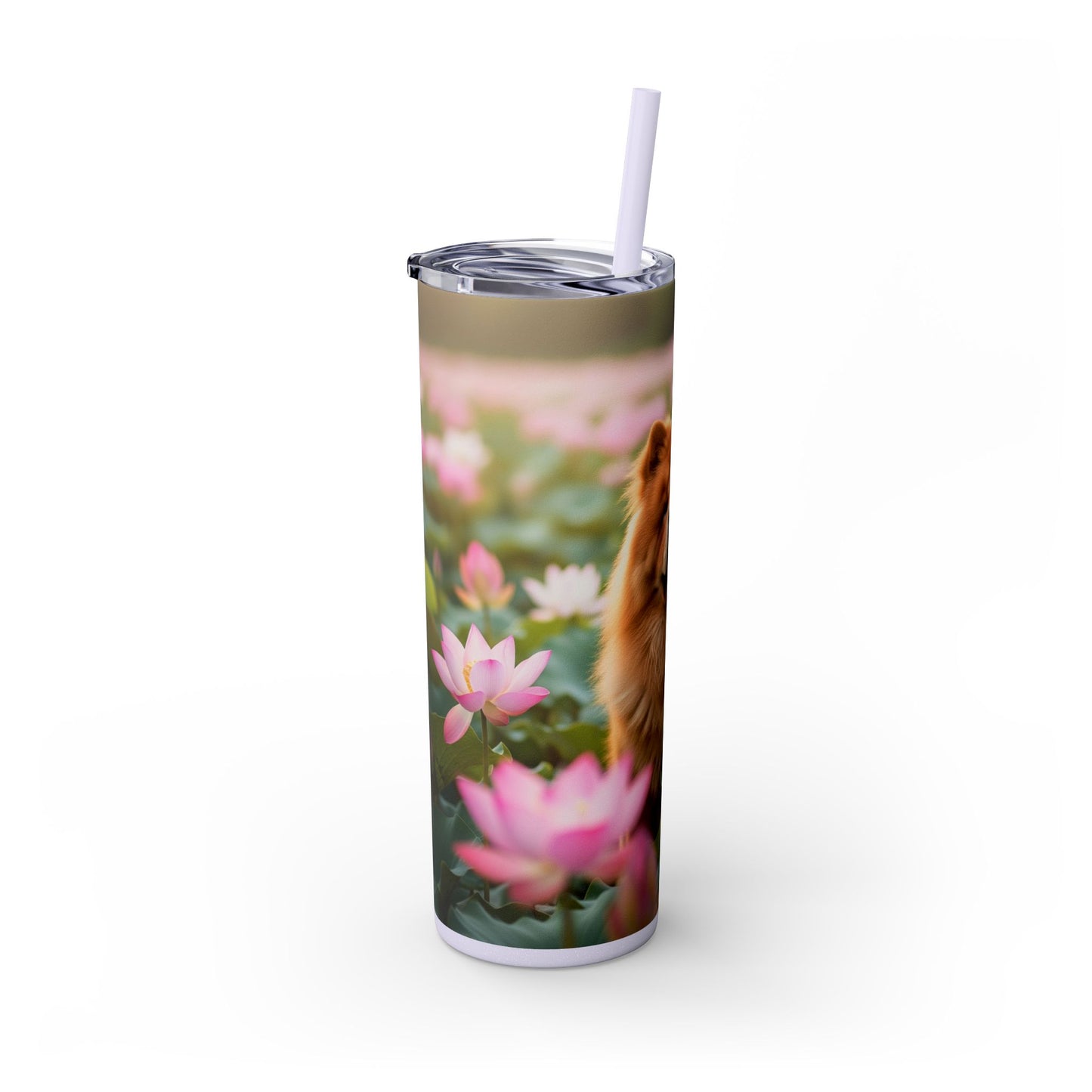 Skinny Tumbler with Straw – 20 oz Stainless Steel Cup