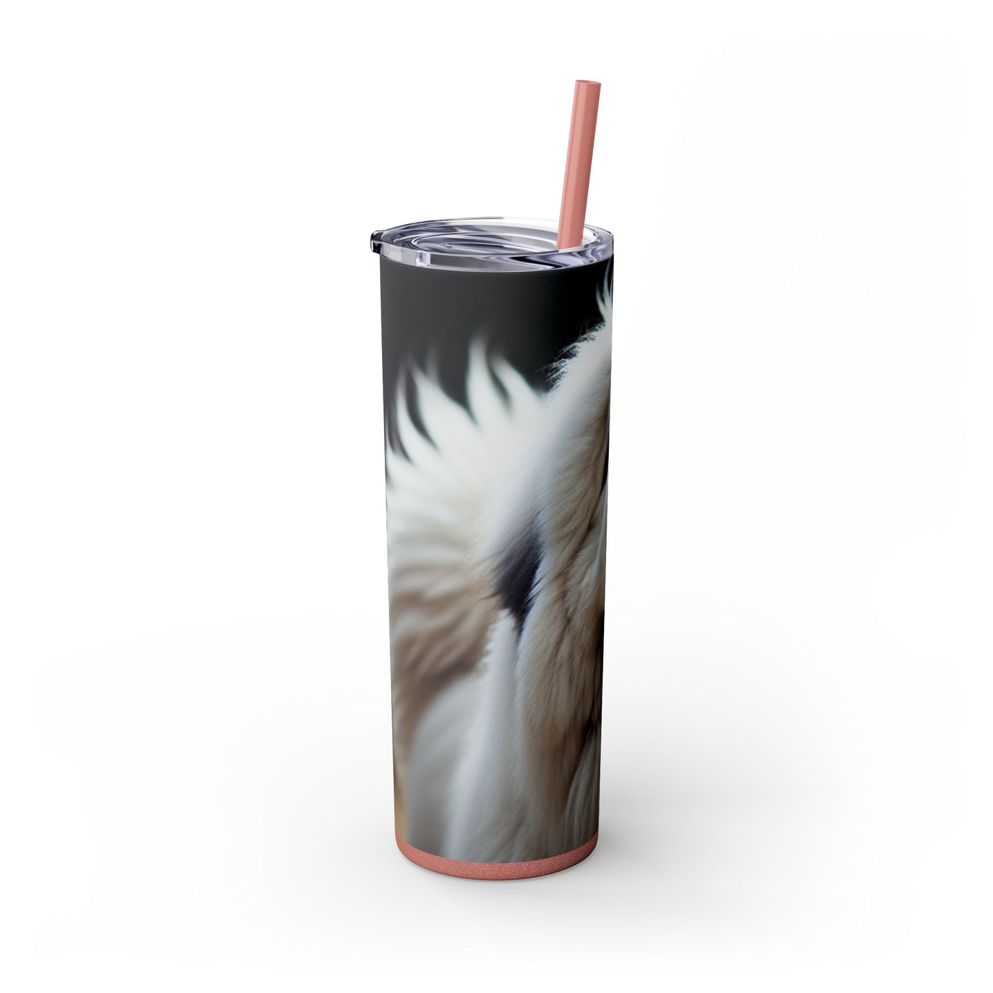 Tatra Shepherd Dog Skinny Tumbler with Straw, 20oz