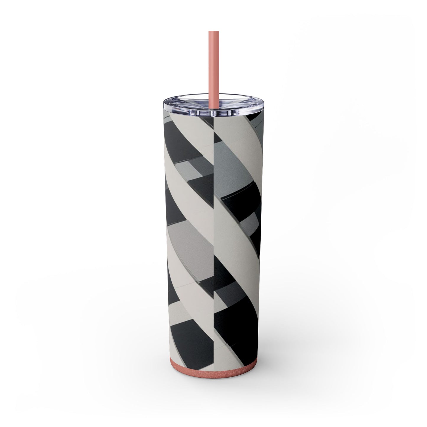 Optical Illusion Skinny Tumbler with Straw, 20oz