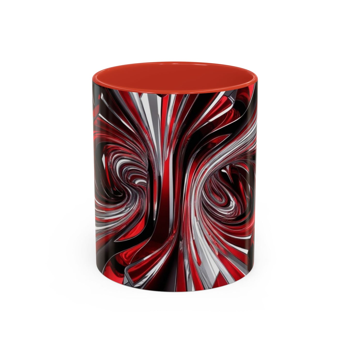 Optical Illusion Accent Mug – Ceramic Coffee Cup