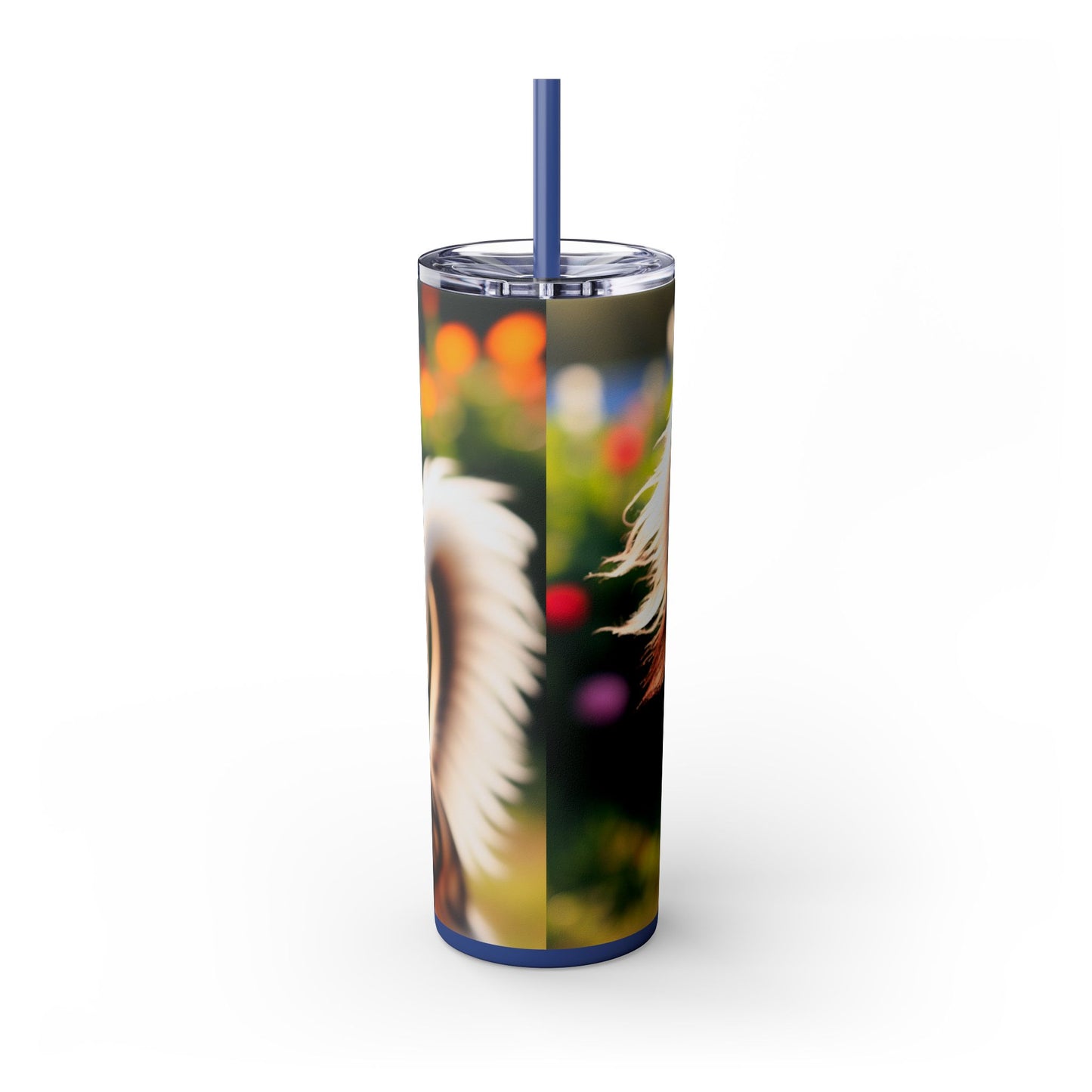 Saluki Skinny Tumbler with Straw, 20oz