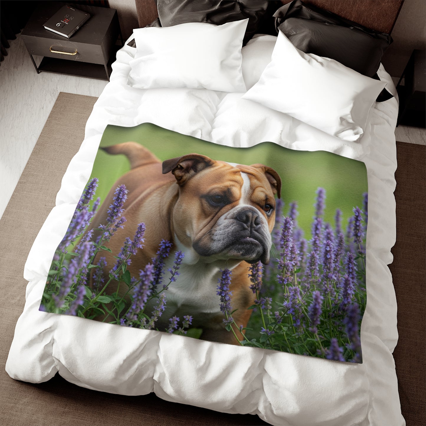 Manta sudadera con diseño de bulldog británico