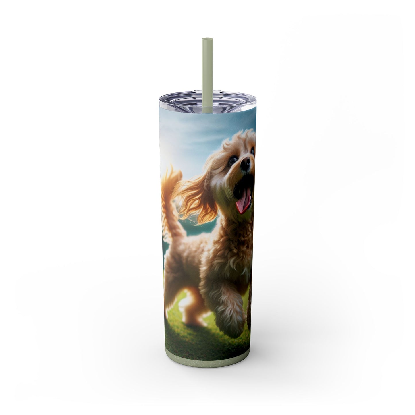 Skinny Tumbler with Straw – 20 oz Stainless Steel Cup