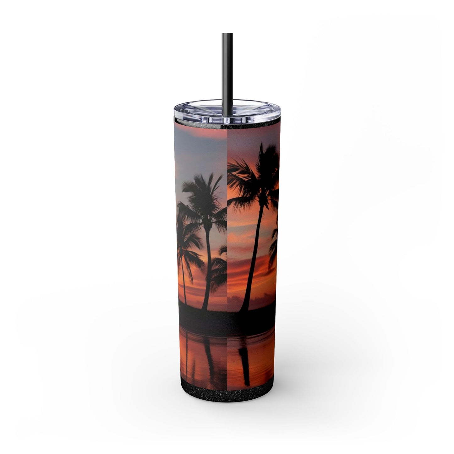 Brilliant Sunrise Skinny Tumbler with Straw, 20oz