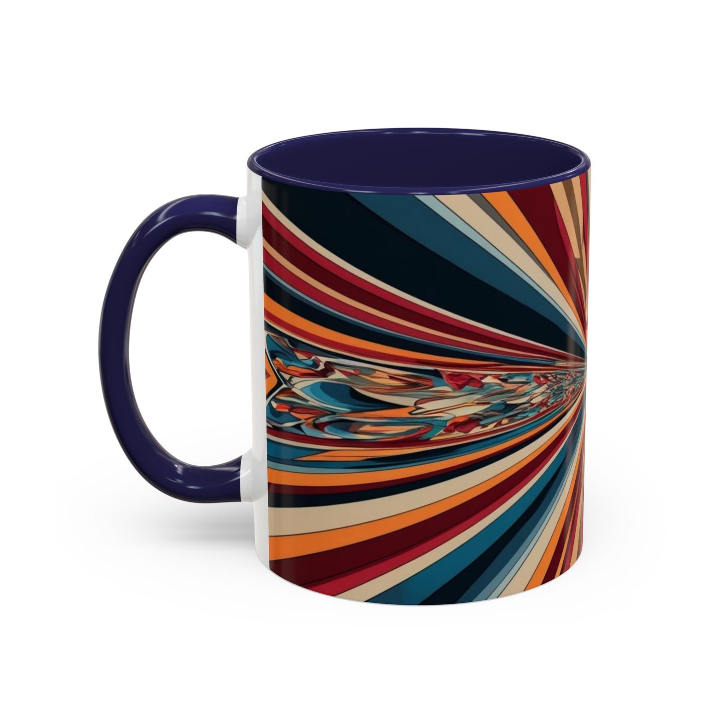 Optical Illusion Accent Mug – Ceramic Coffee Cup