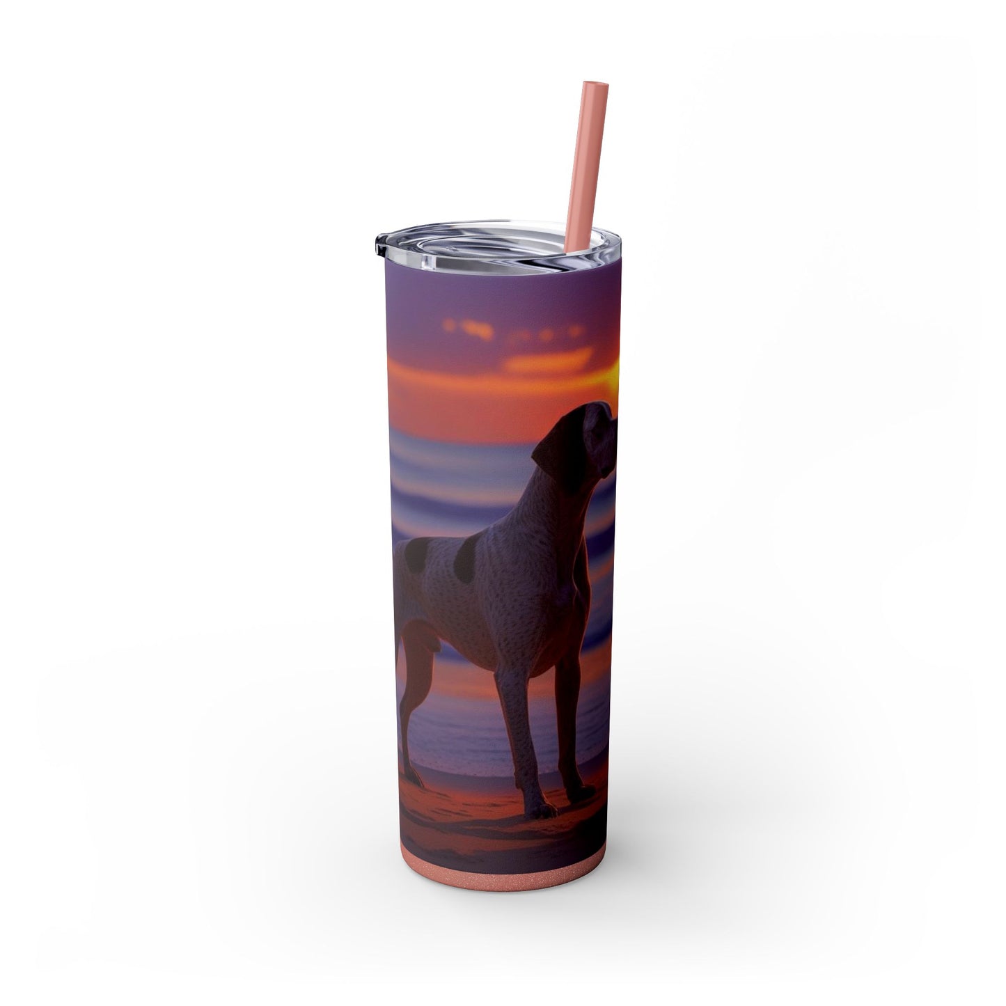 German Shorthaired Pointer Love Skinny Tumbler with Straw, 20oz
